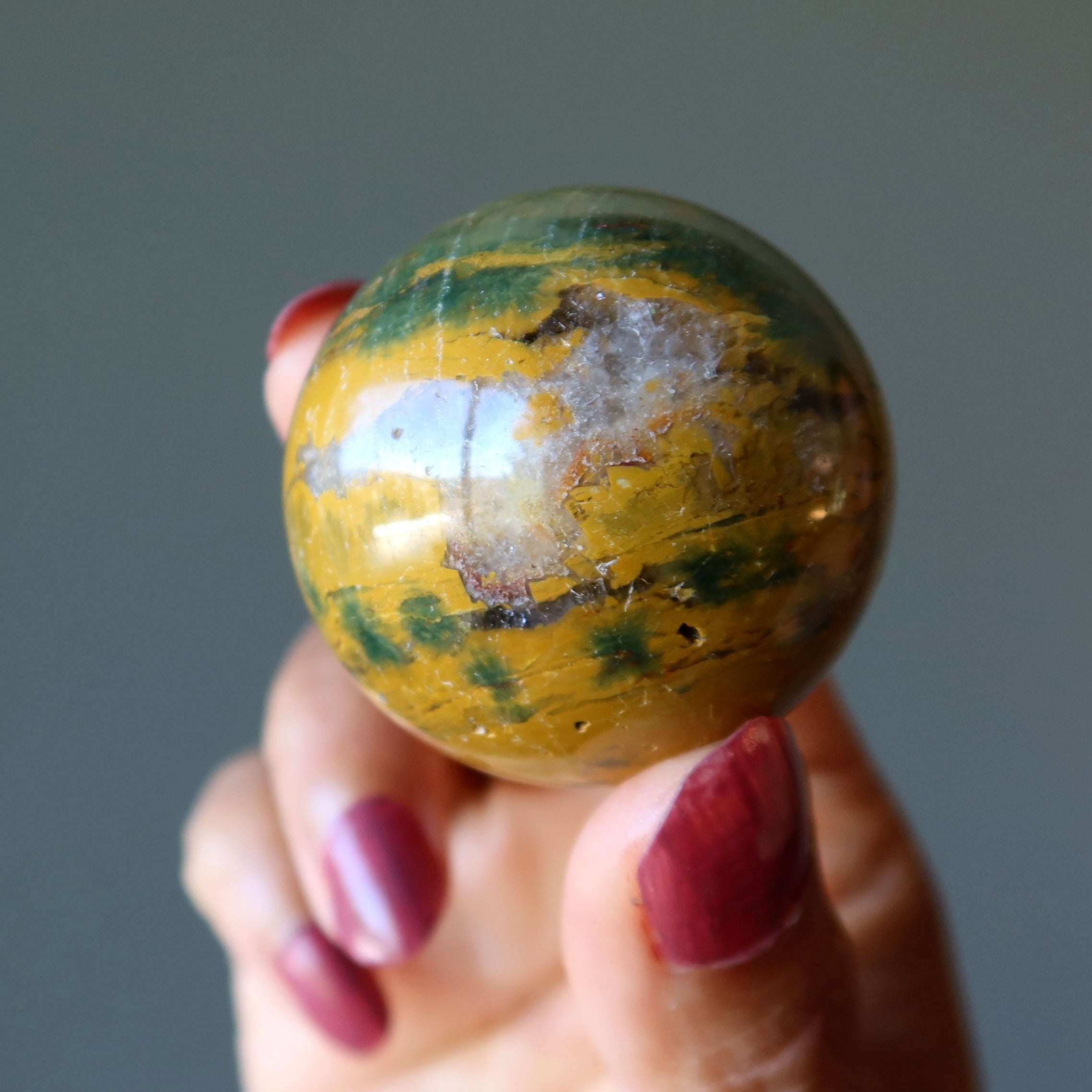 Ocean Jasper Sphere Golden Dunes Madagascar Crystal Ball