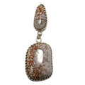 Pendentif en jaspe océanique Double plaisir en argent sterling
