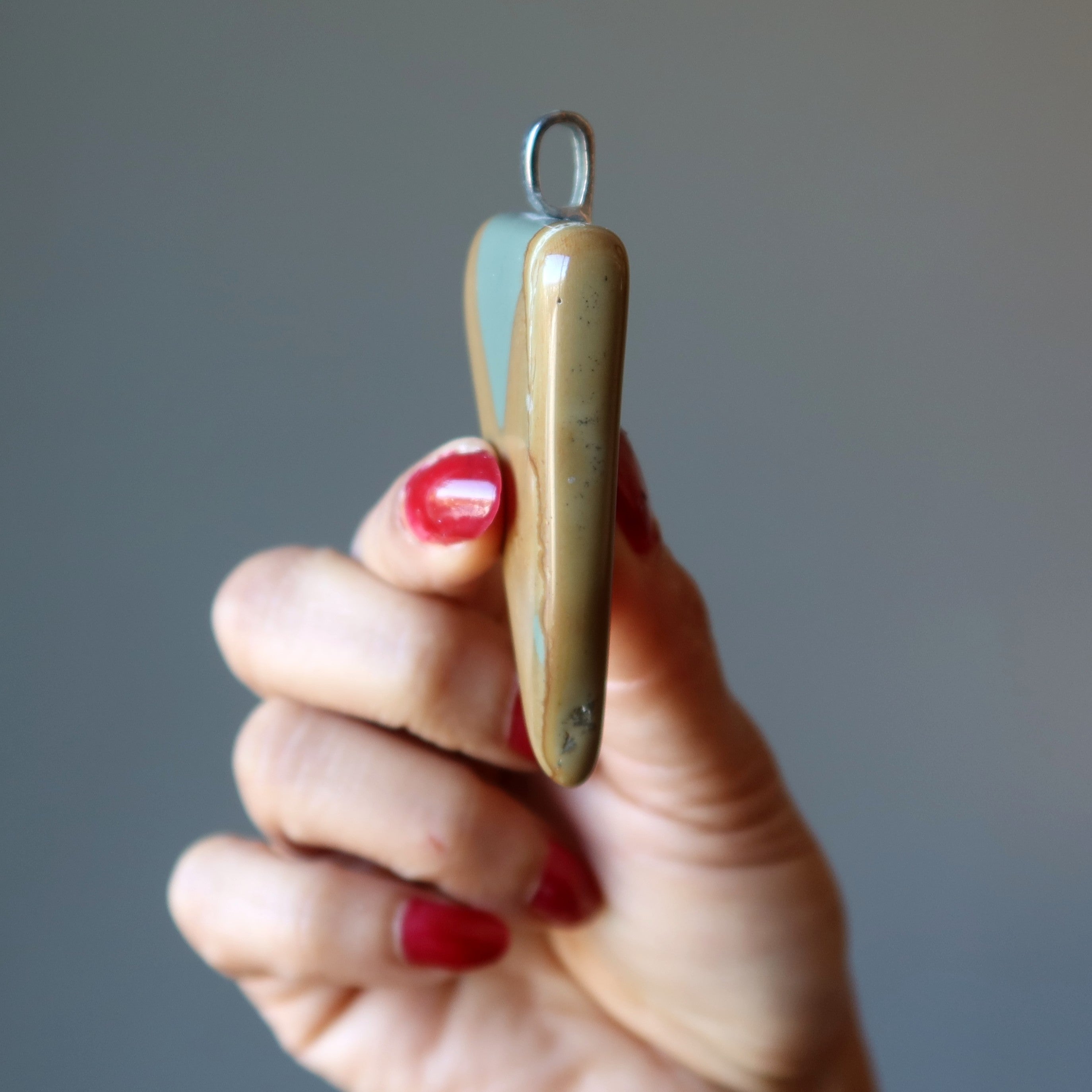 Polychrome Jasper Pendant I Wear Nature Crystal Gem Silver