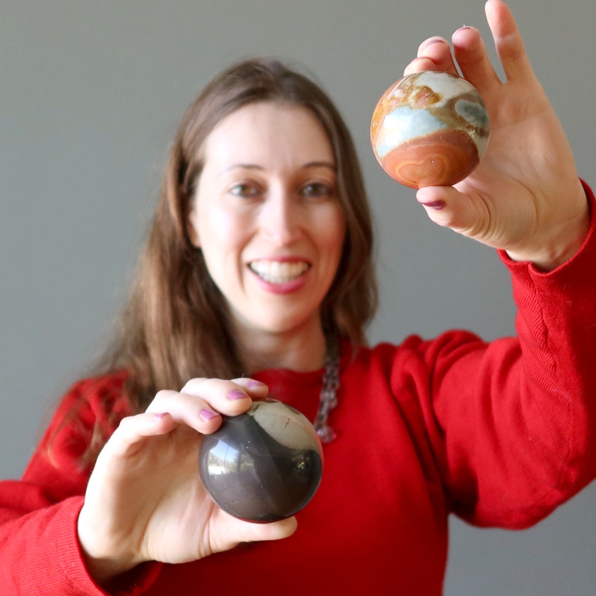 Polychrome Jasper Sphere My Soul Journey Picture Crystal Ball