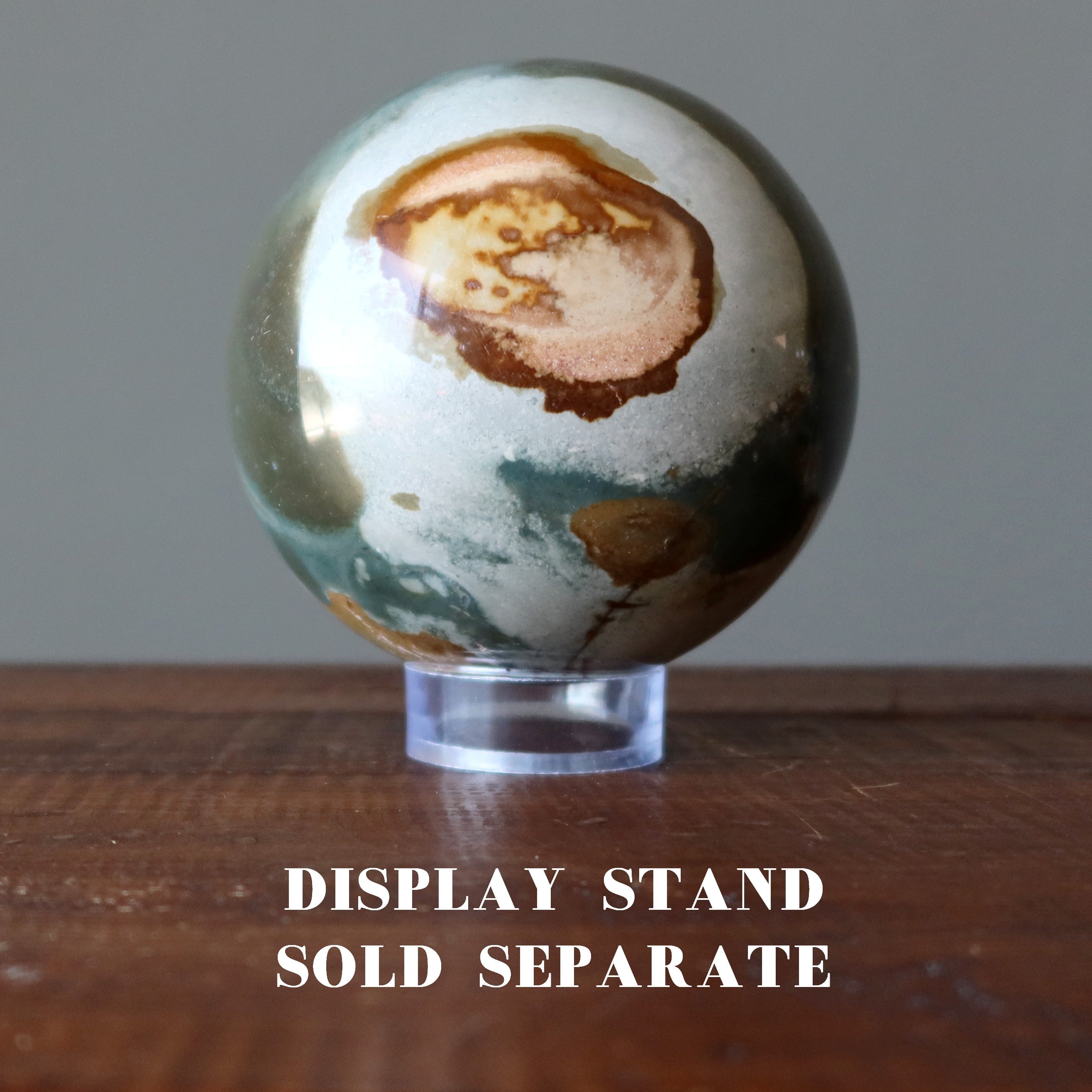 Polychrome Jasper Sphere My Soul Journey Picture Crystal Ball