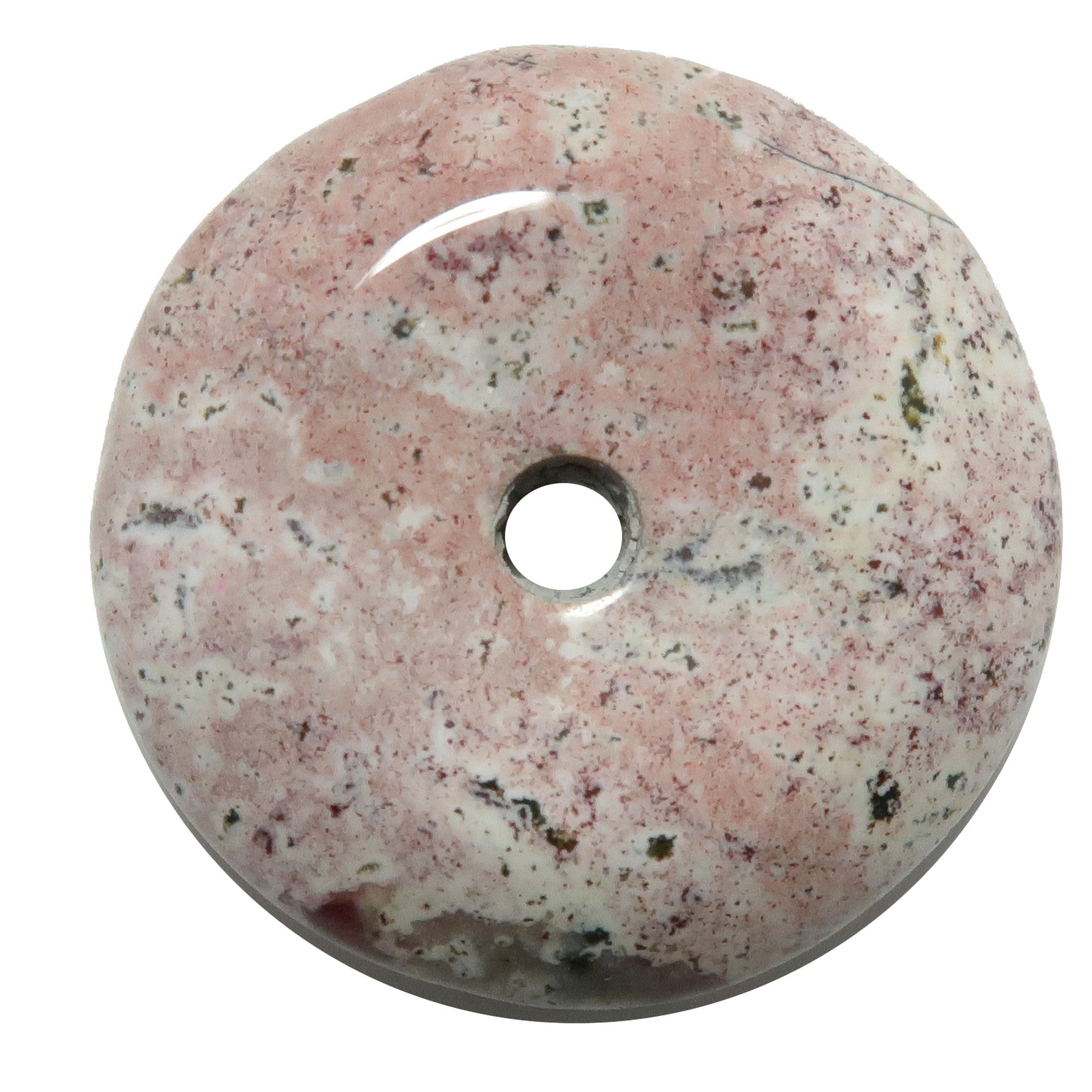 Pink Jasper Gemstone Donut Strawberry Cream