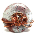 Pink Jasper Ring Sprinkled Donut Copper Size 5.75