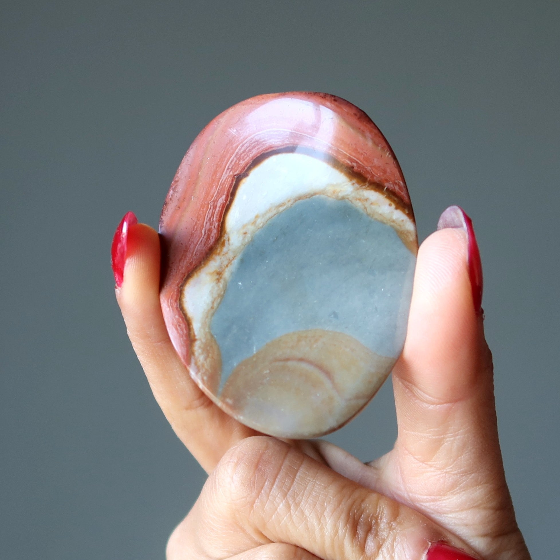 Polychrome Jasper Grid Crystal Pair for Mandala