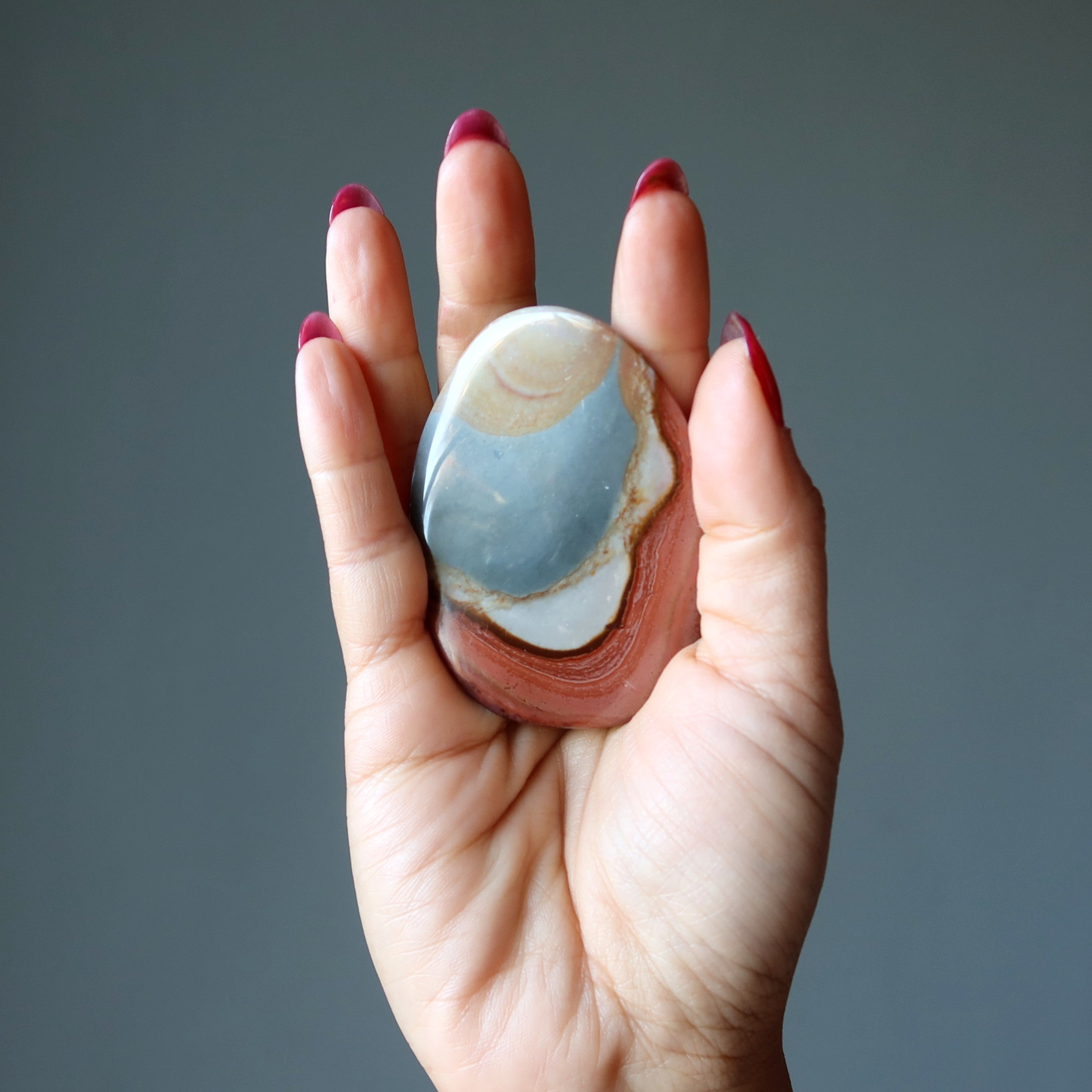 Polychrome Jasper Grid Crystal Pair for Mandala
