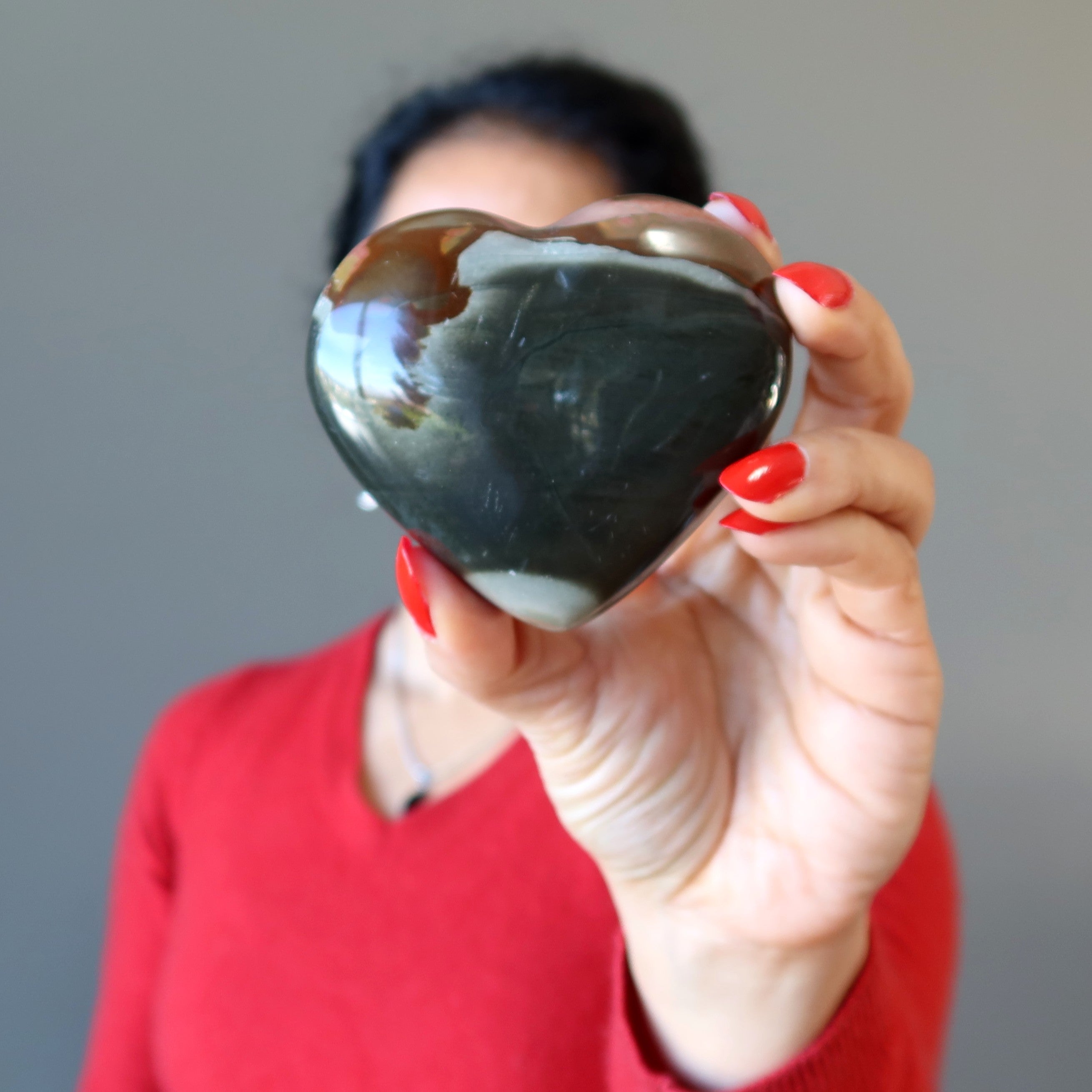Polychrome Jasper Heart Love of Nature Pretty Earth Crystal