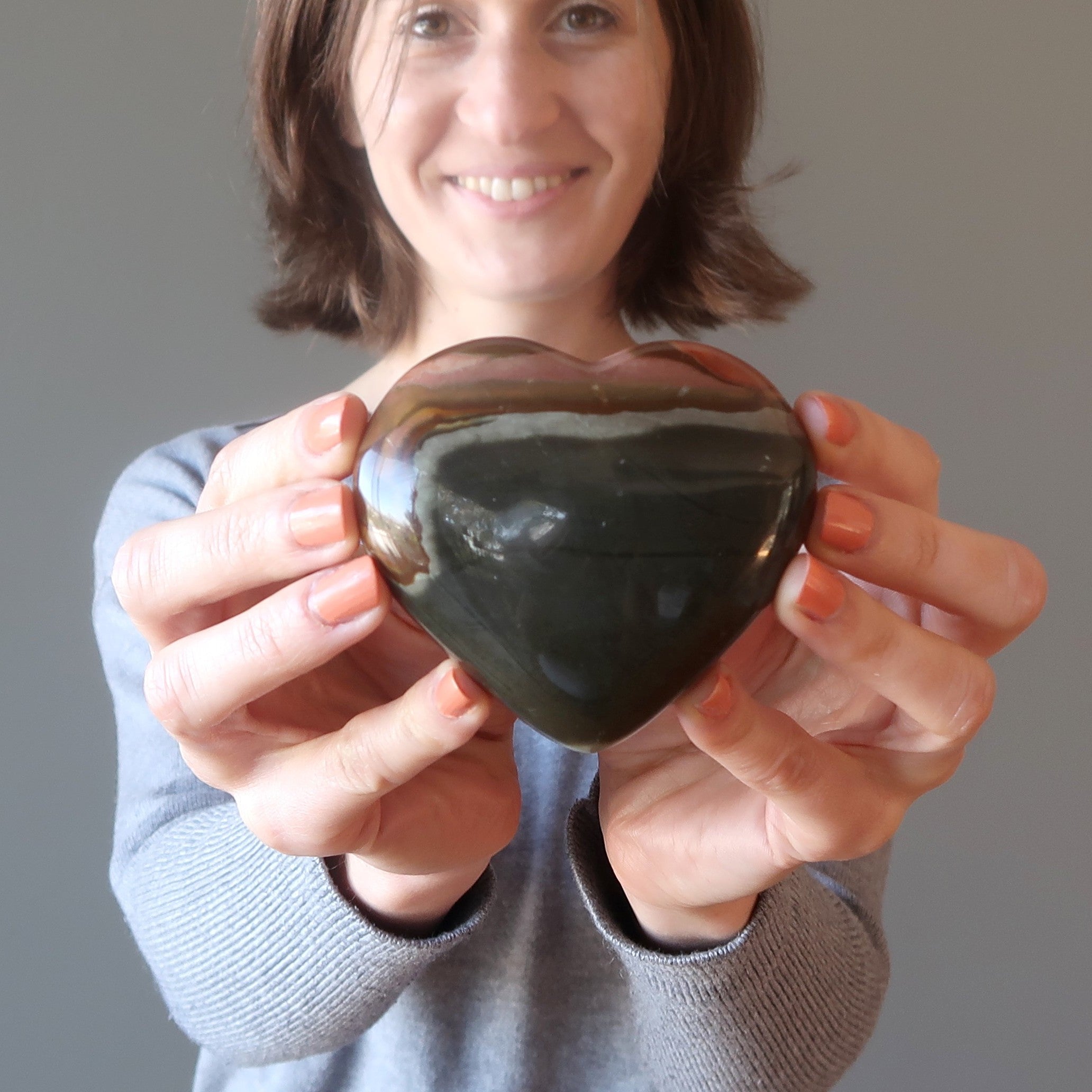 Polychrome Jasper Heart Love of Nature Pretty Earth Crystal