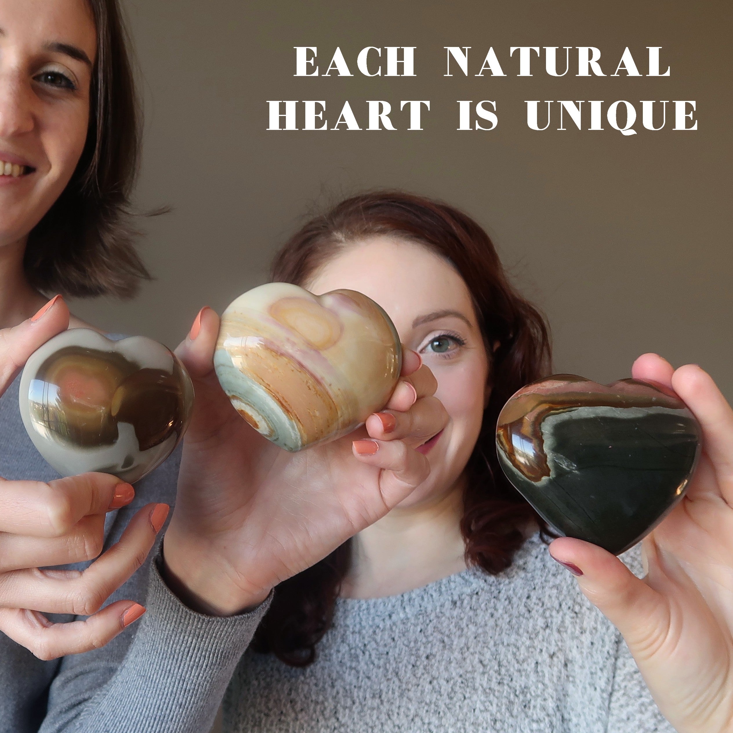 Polychrome Jasper Heart Love of Nature Pretty Earth Crystal