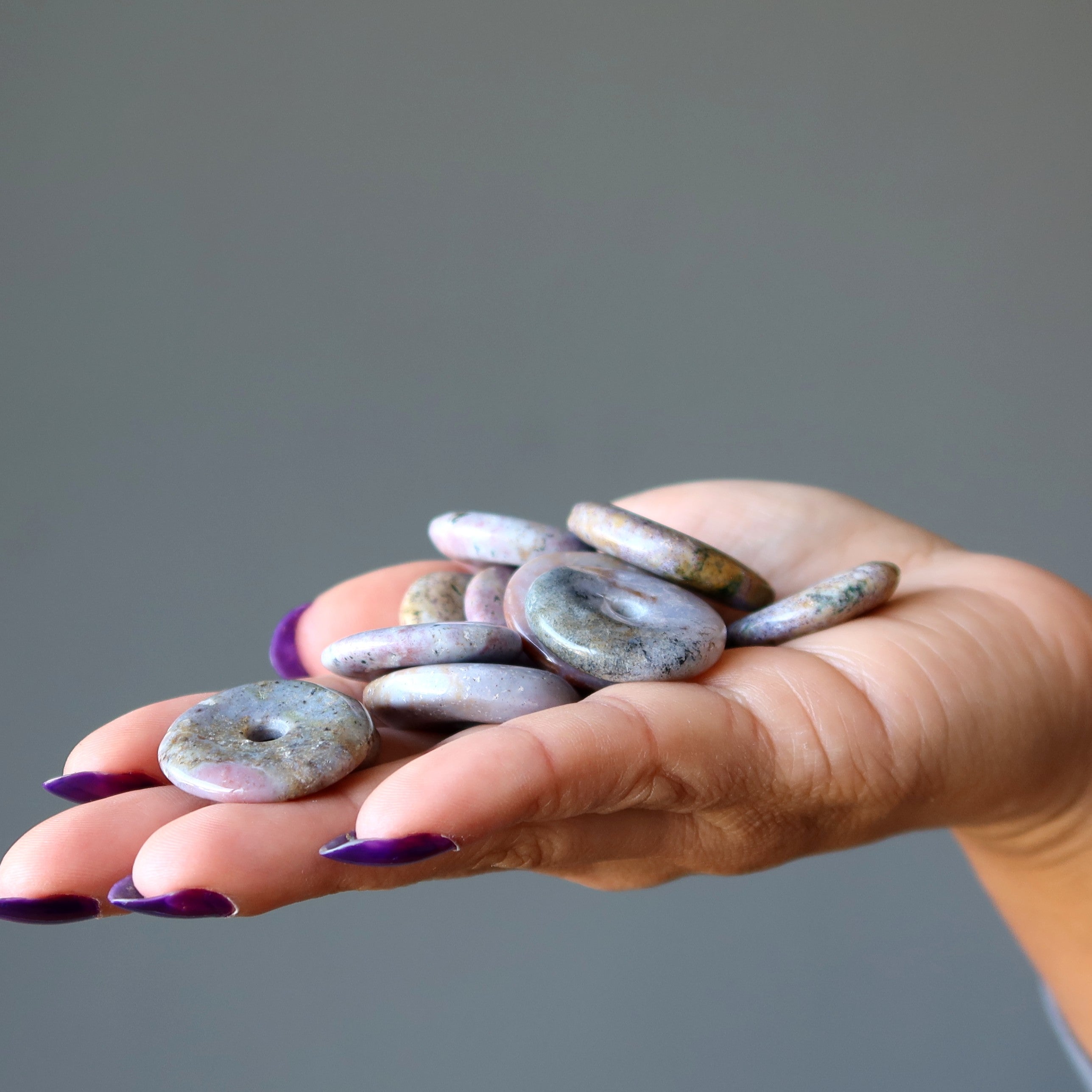 Purple Jasper Gemstone Donut Party Crystal
