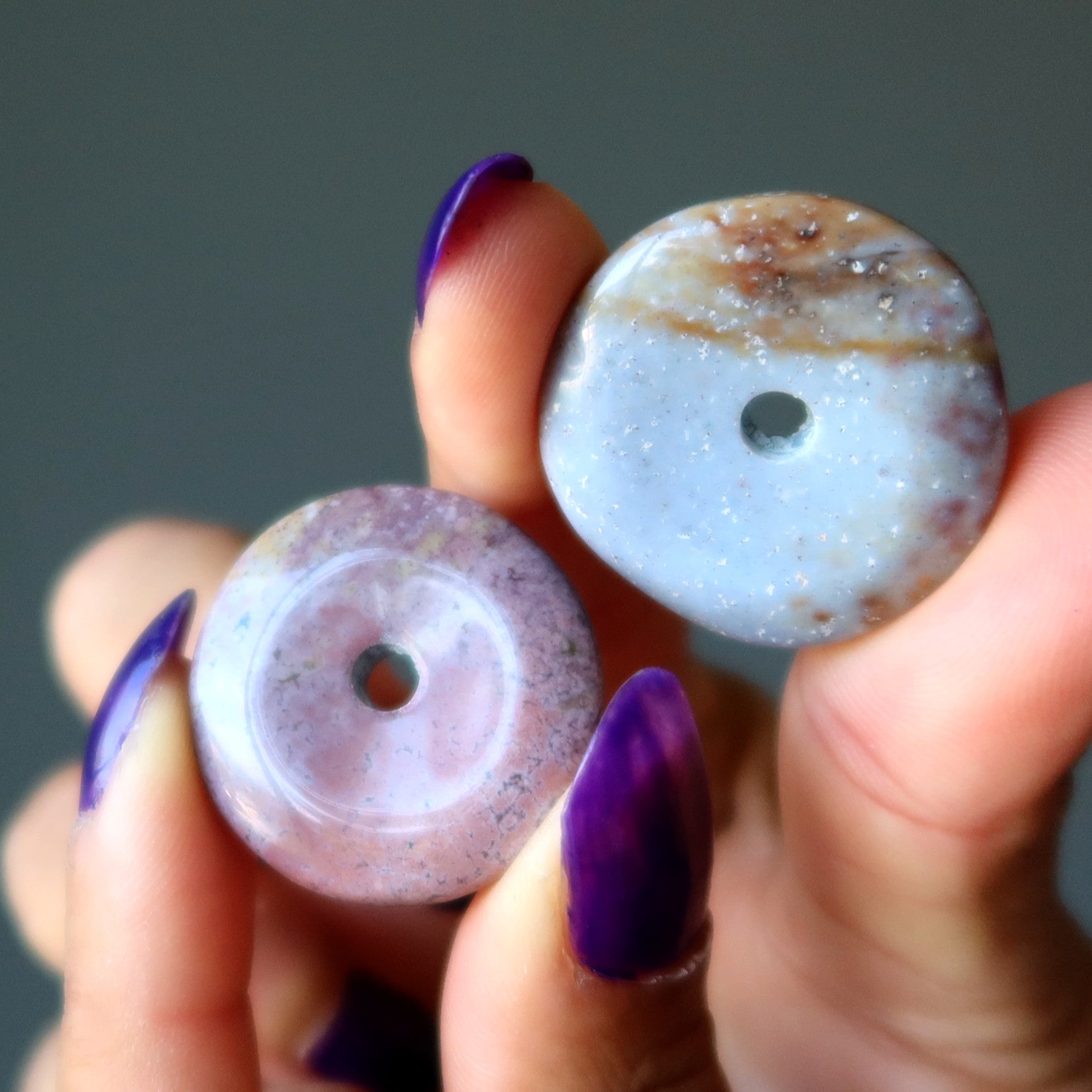Purple Jasper Gemstone Donut Party Crystal