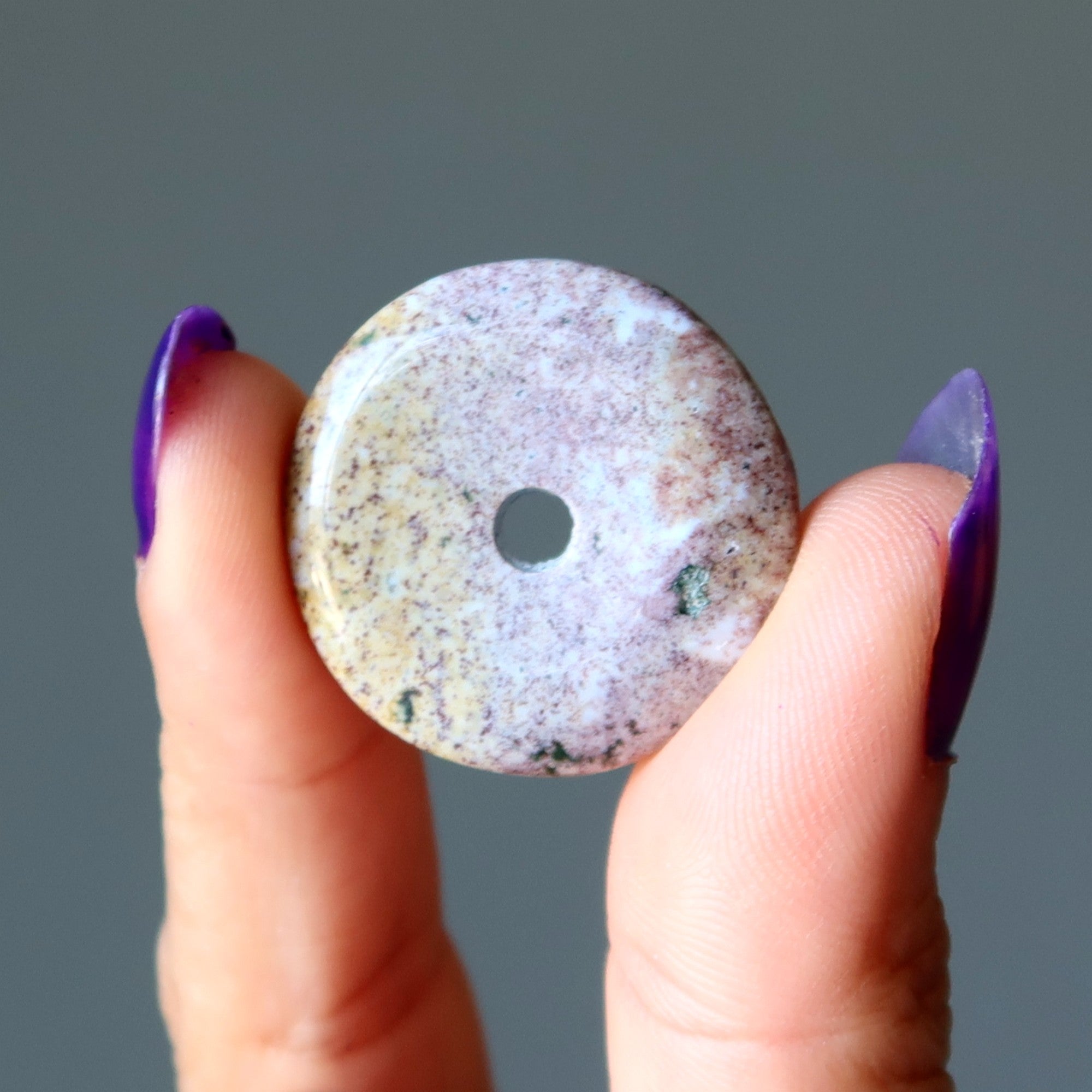 Purple Jasper Gemstone Donut Party Crystal