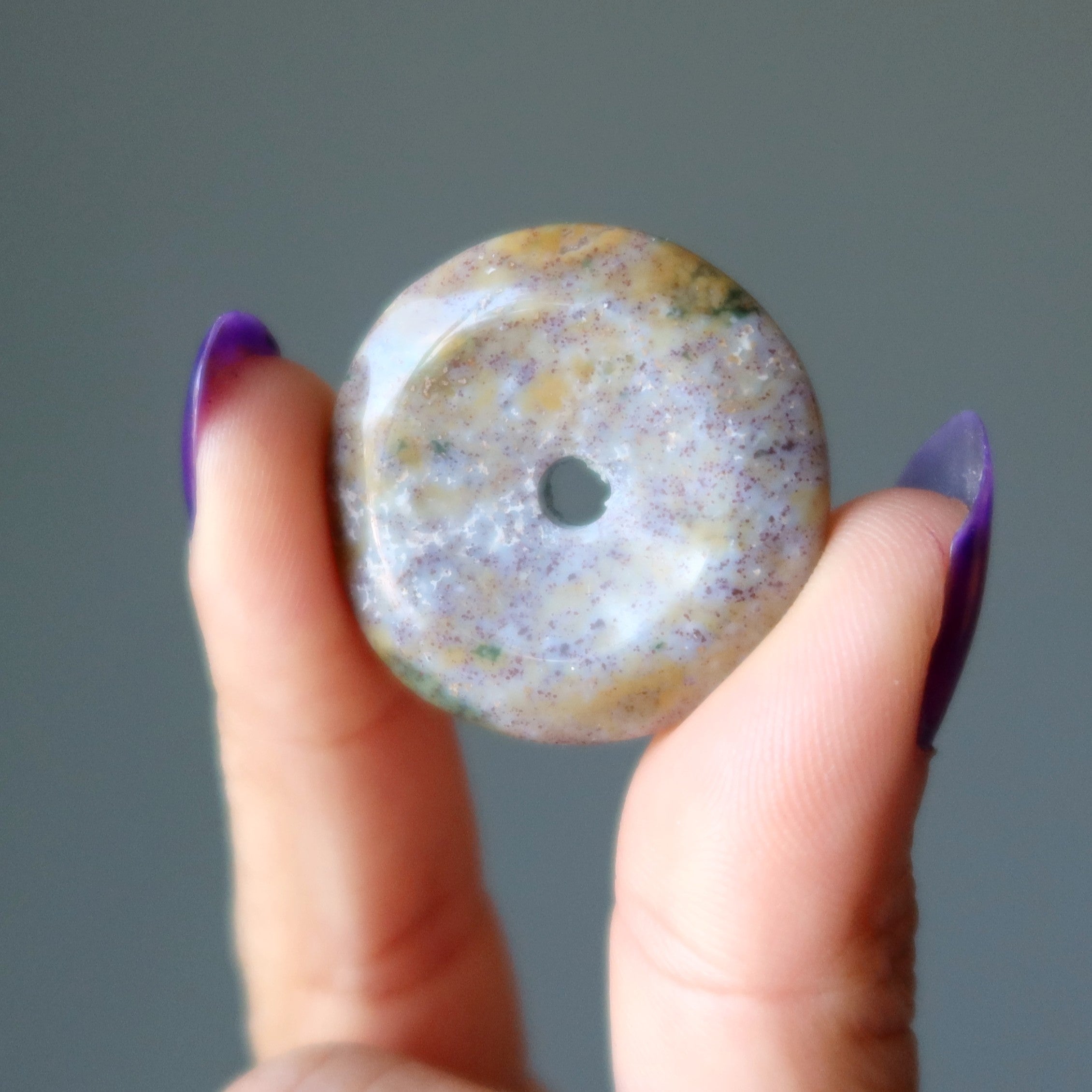 Purple Jasper Gemstone Donut Party Crystal