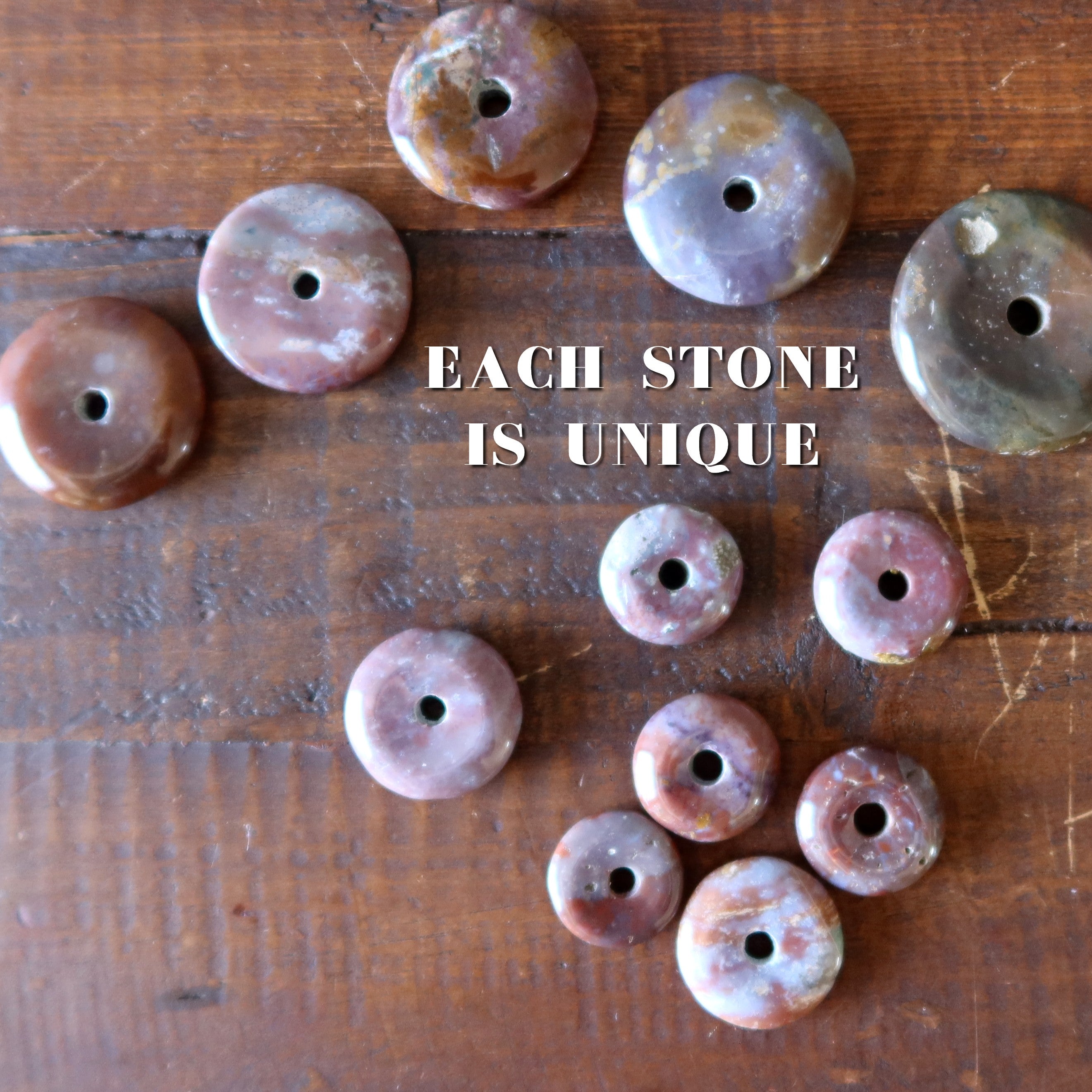 Purple Jasper Gemstone Donut Red Boysenberry