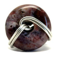 Bague en jaspe violet Combler le vide de mon âme Argent Taille 4.5