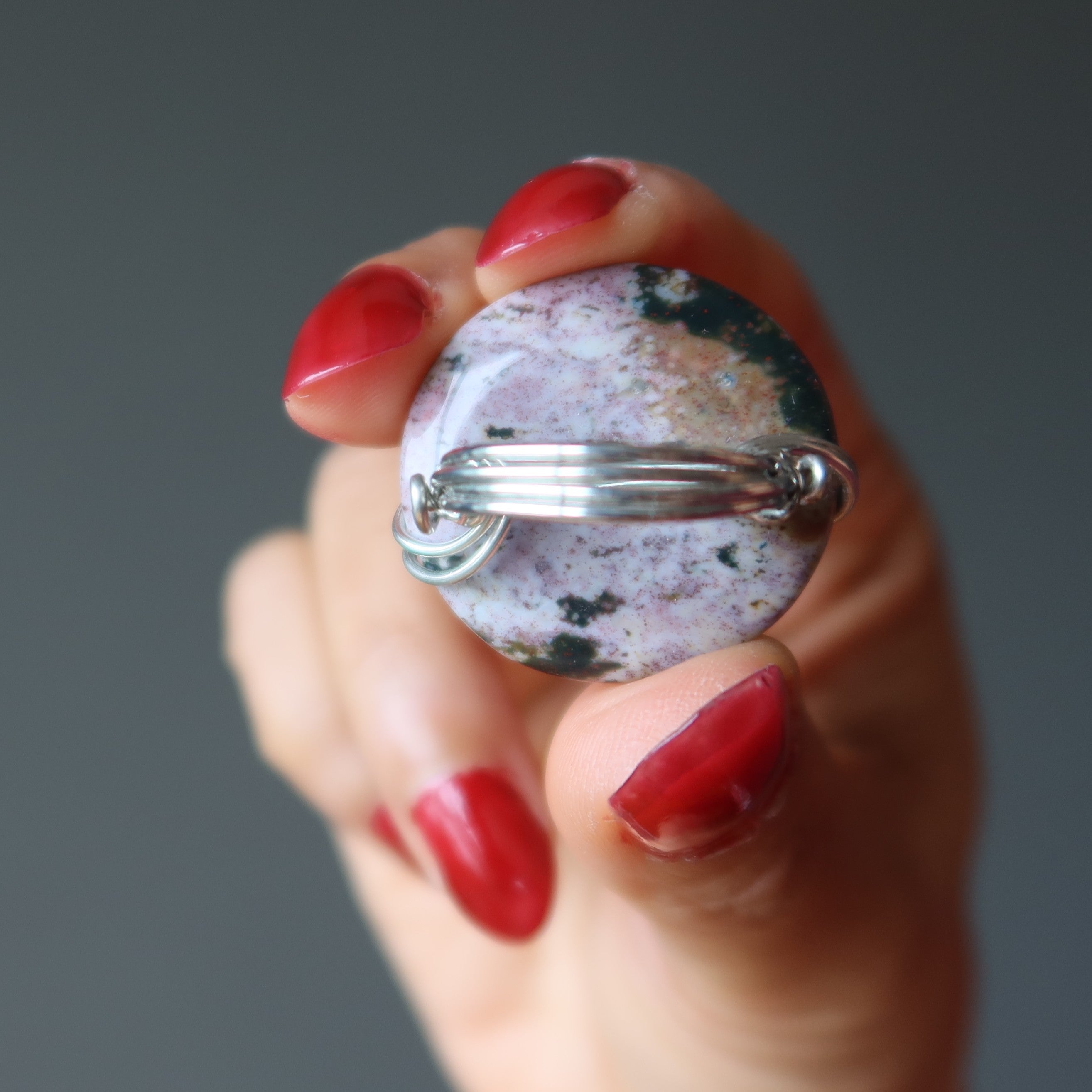 Purple Jasper Ring Amazing Original Silver Wire Size 6.0