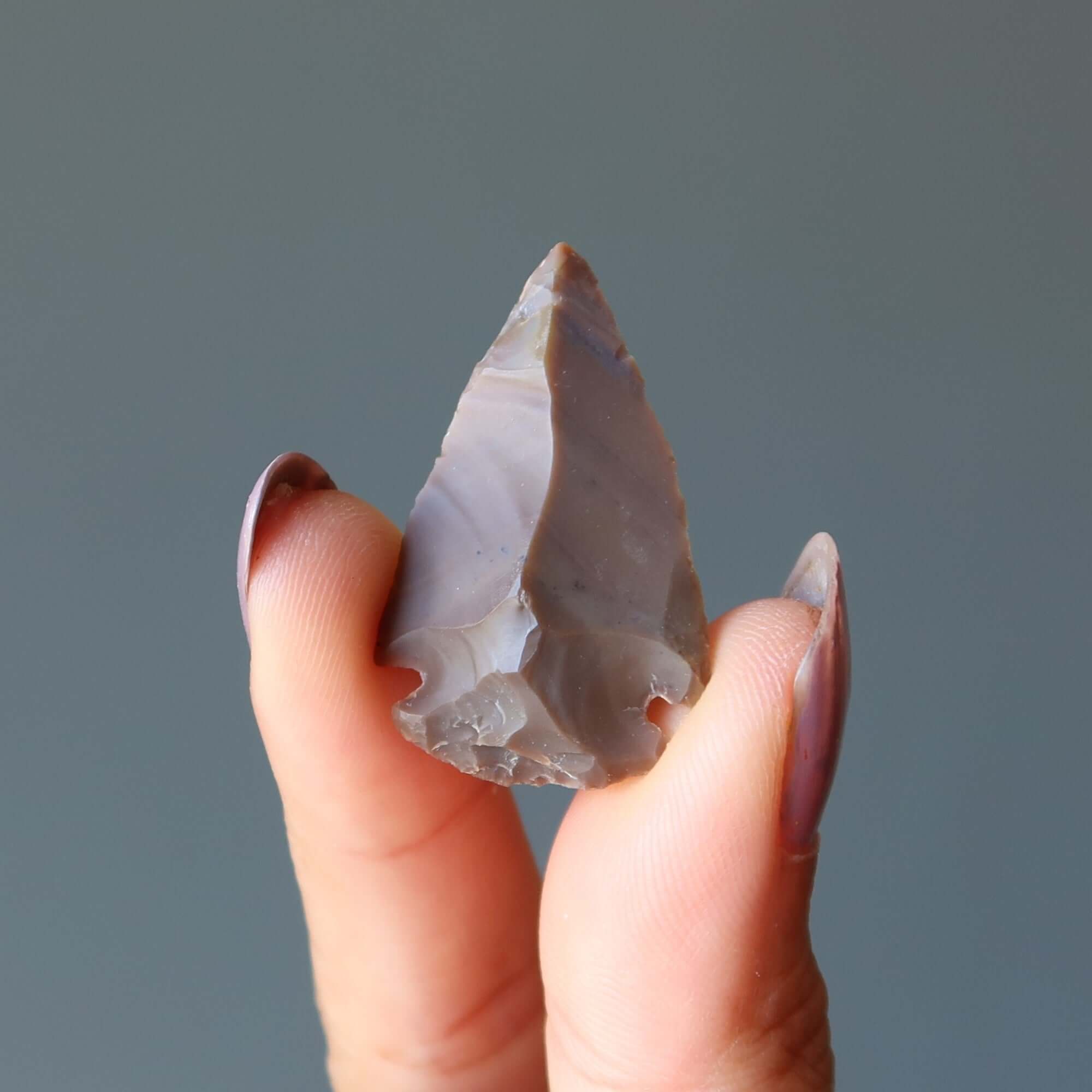 Jasper Raw Crystal Arrowhead Set of 6 Green Yellow Red