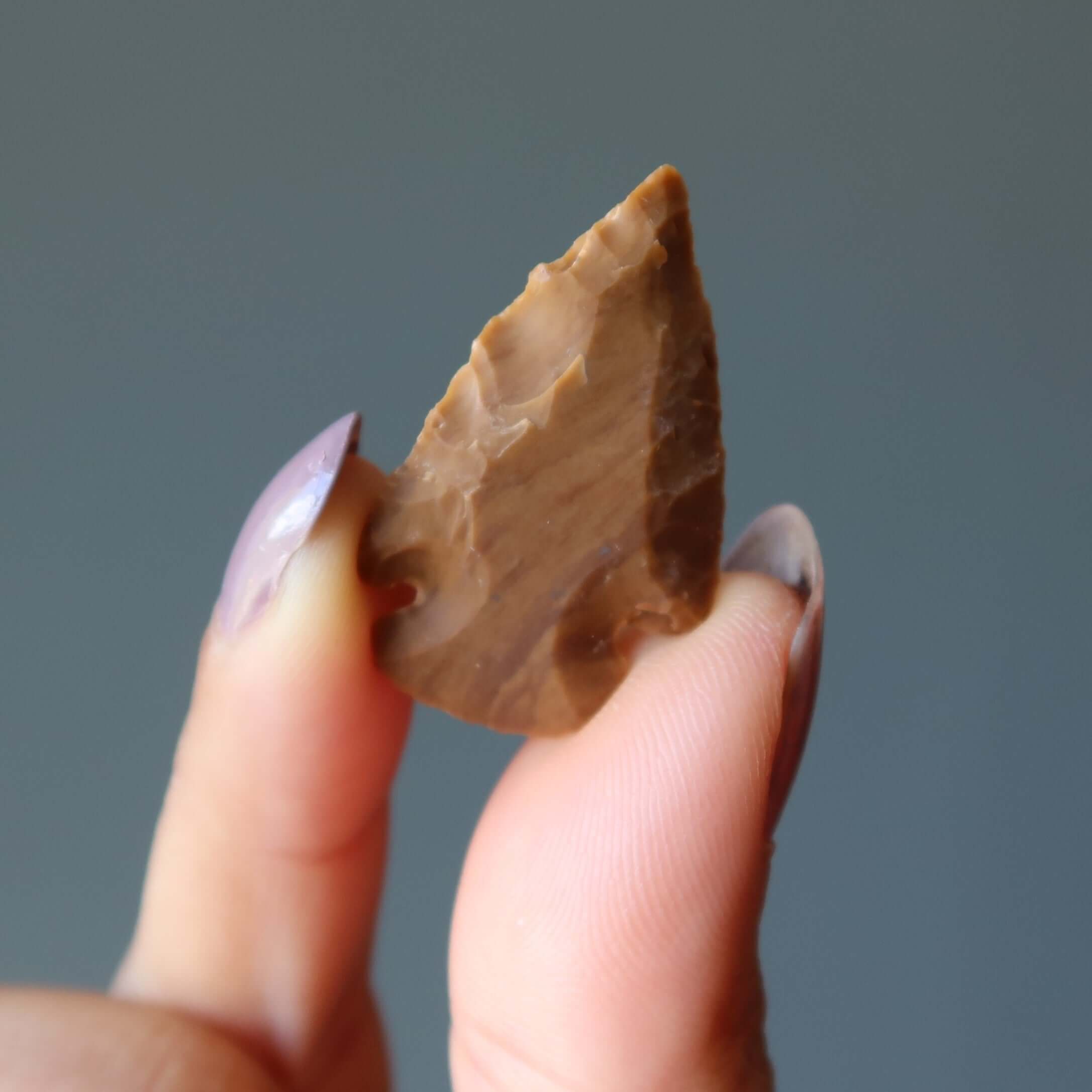 Jasper Raw Crystal Arrowhead Set of 6 Green Yellow Red