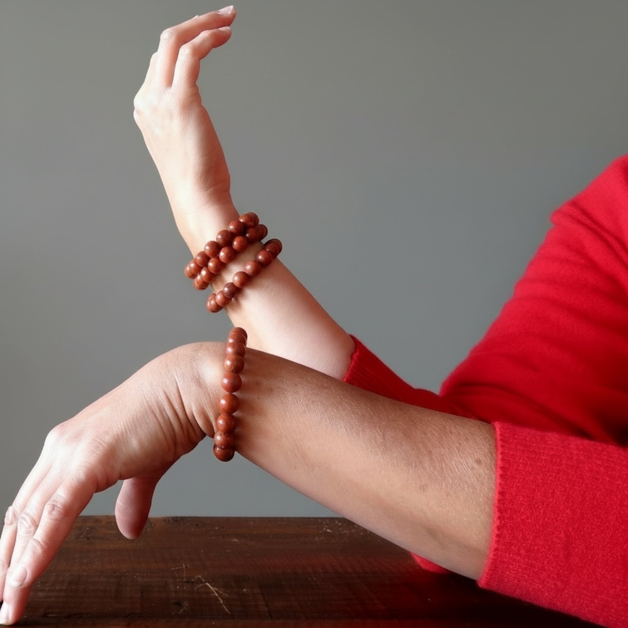 Armband Roter Jaspis "Feuer deine Träume an" Kristall