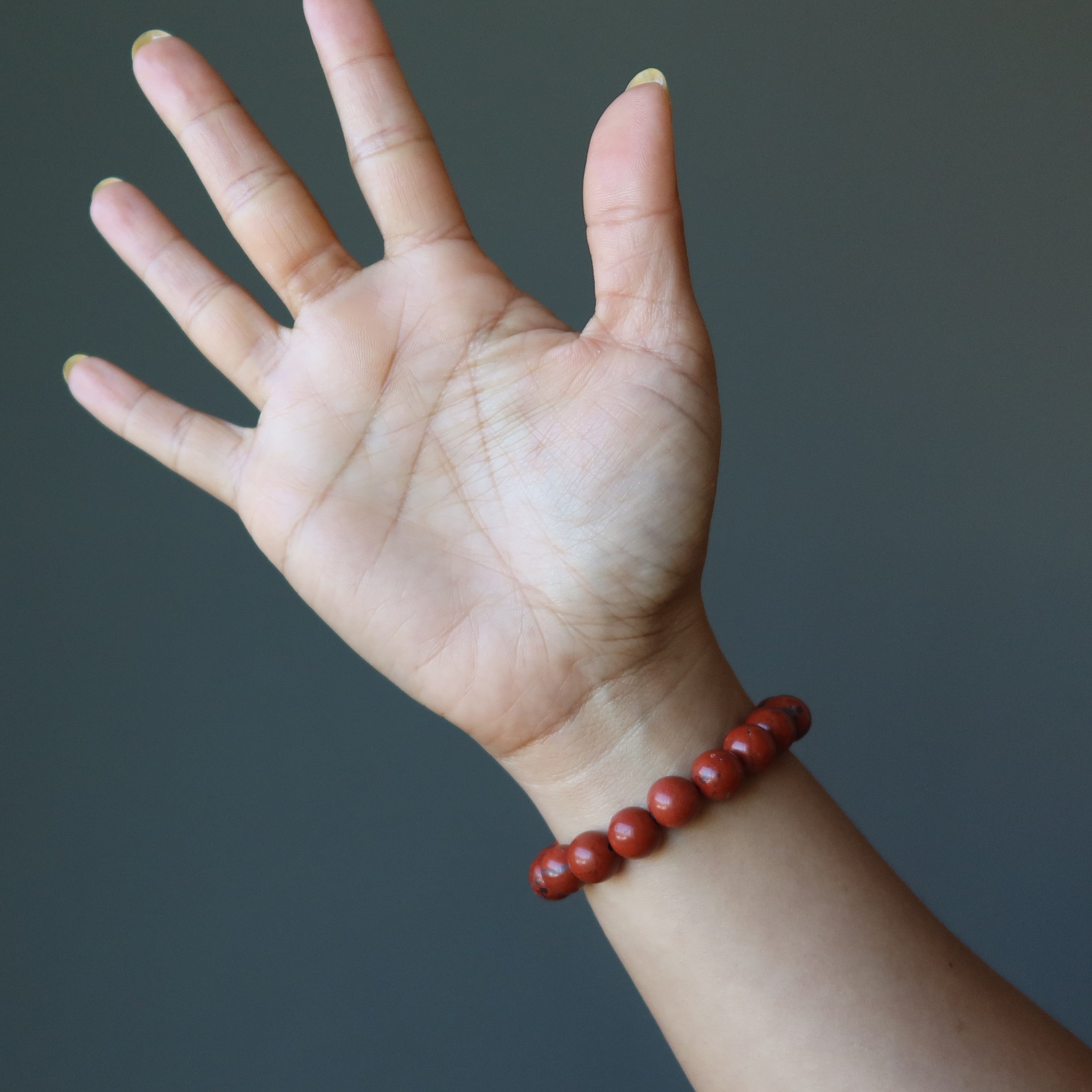 Armband Roter Jaspis "Feuer deine Träume an" Kristall
