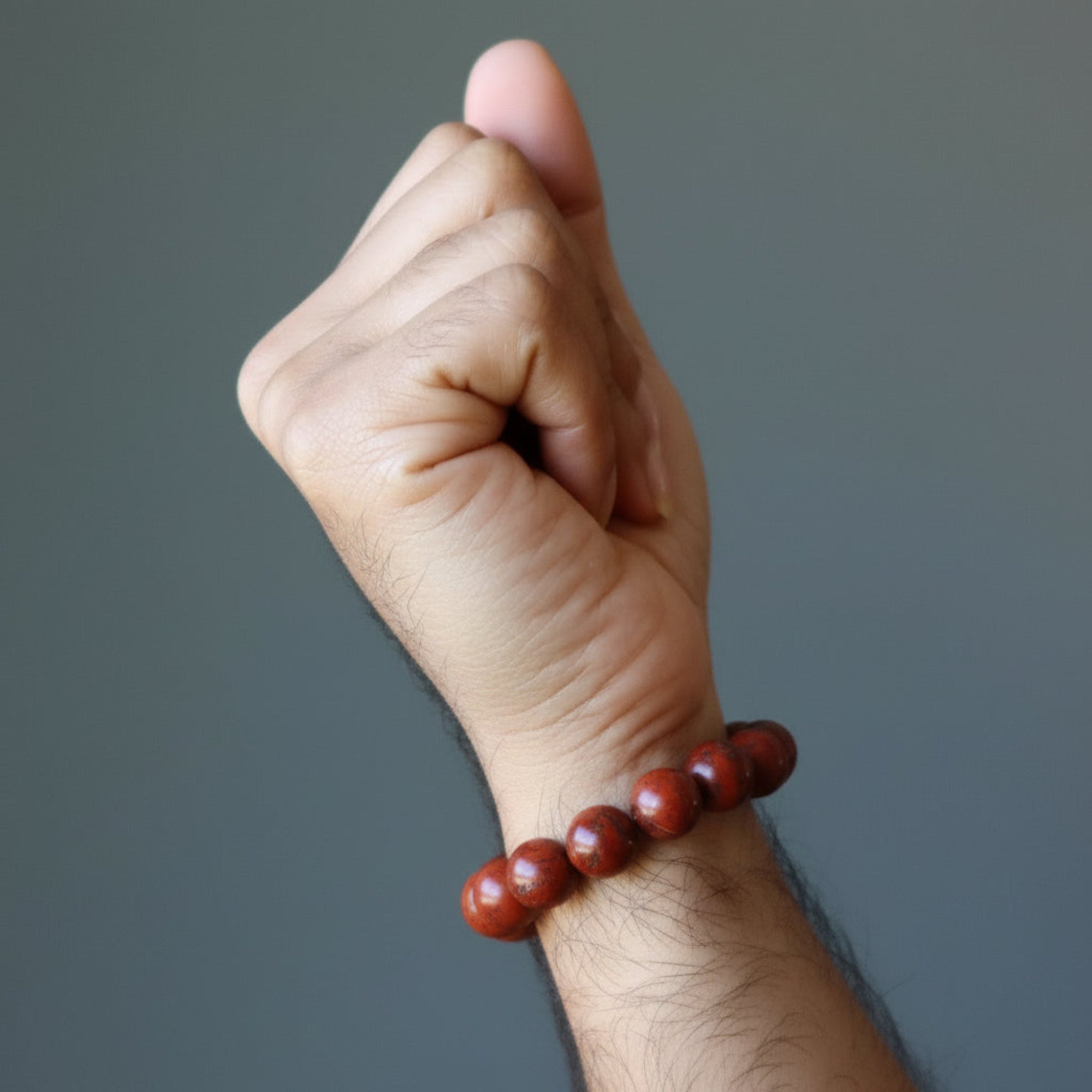 Armband Roter Jaspis "Feuer deine Träume an" Kristall