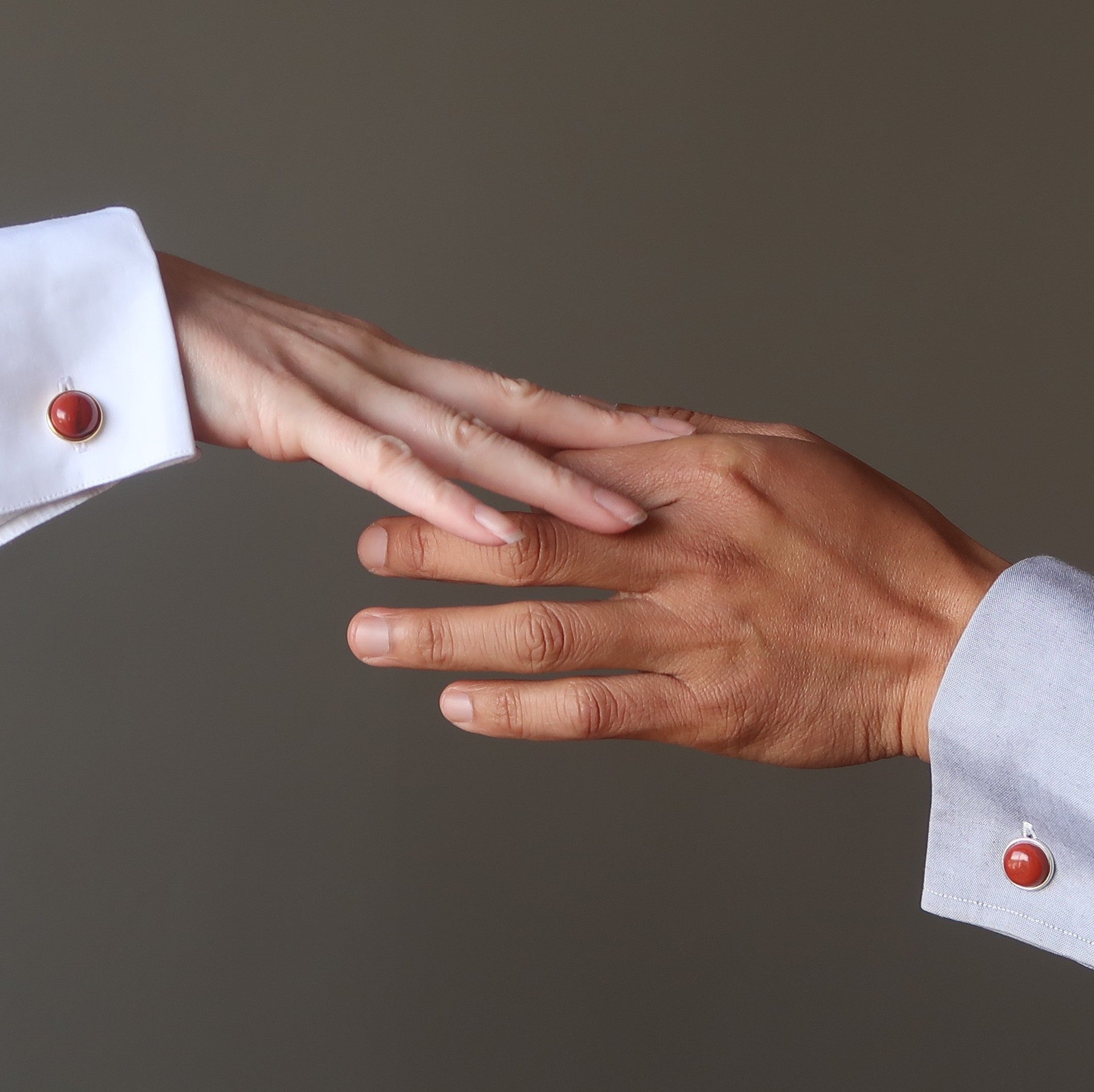 Red Jasper Cufflinks Crystal Lifestyle Silver