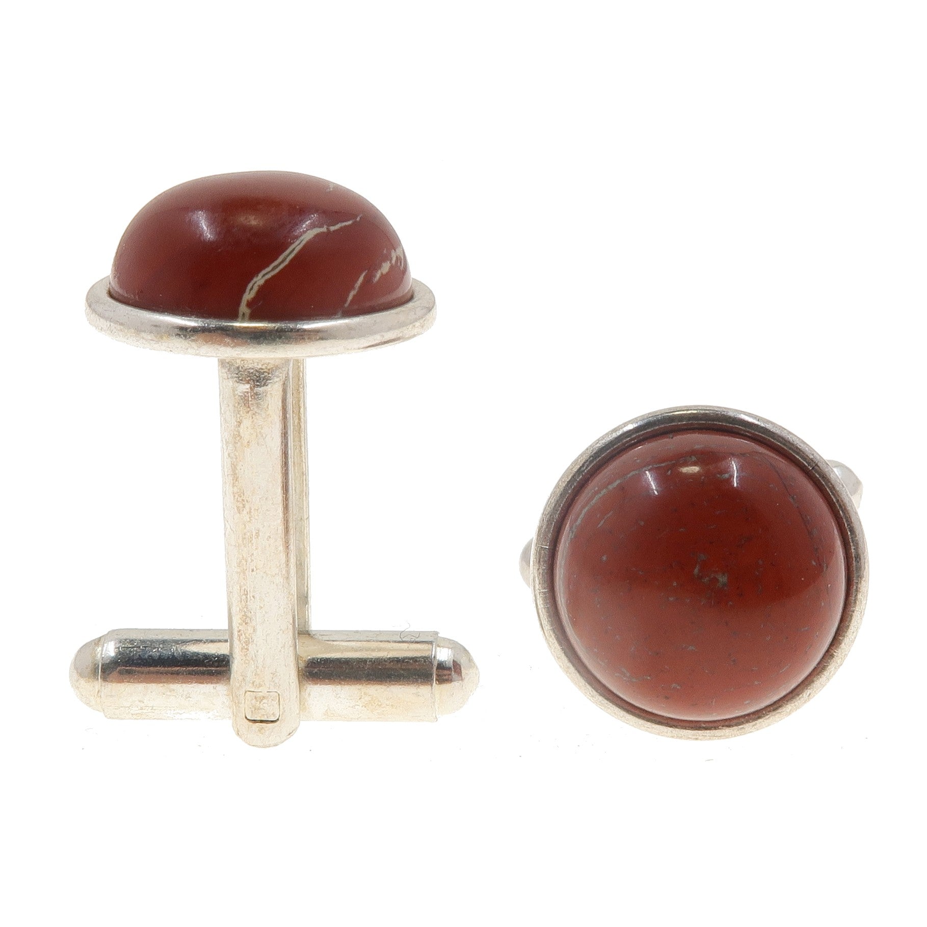 Red Jasper Cufflinks Crystal Lifestyle Silver