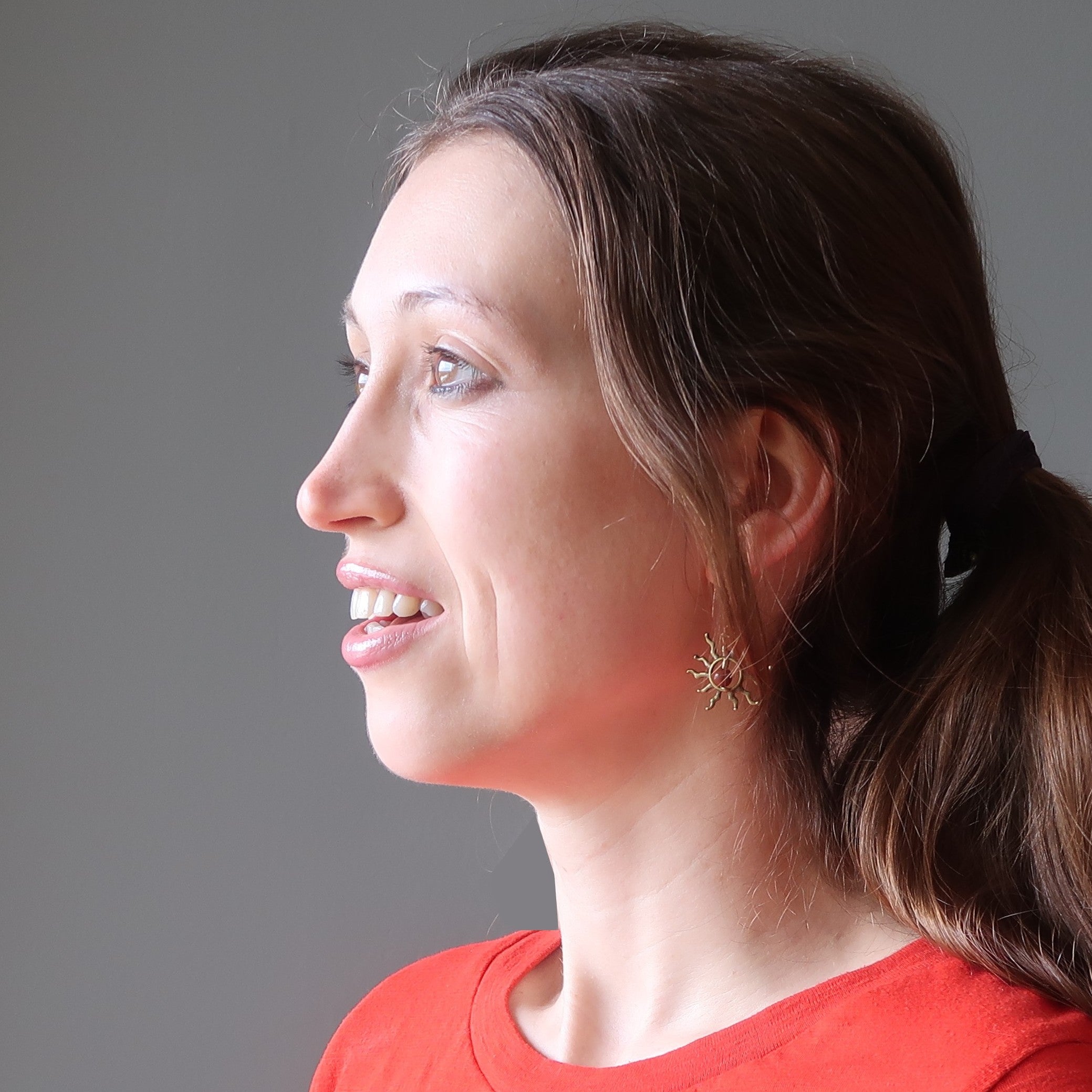 Ohrringe aus Rotem Jaspis Brennende Sonne Leidenschaftssteine