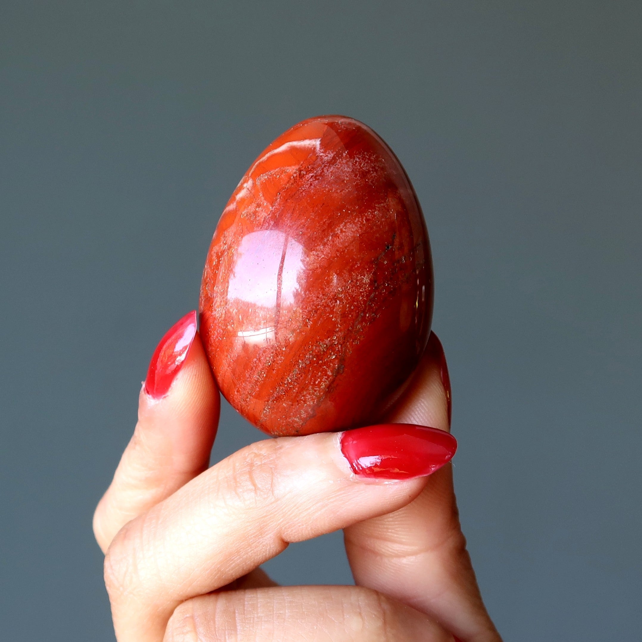 Red Jasper Egg Bright Ideas and Visions Brewing Crystal