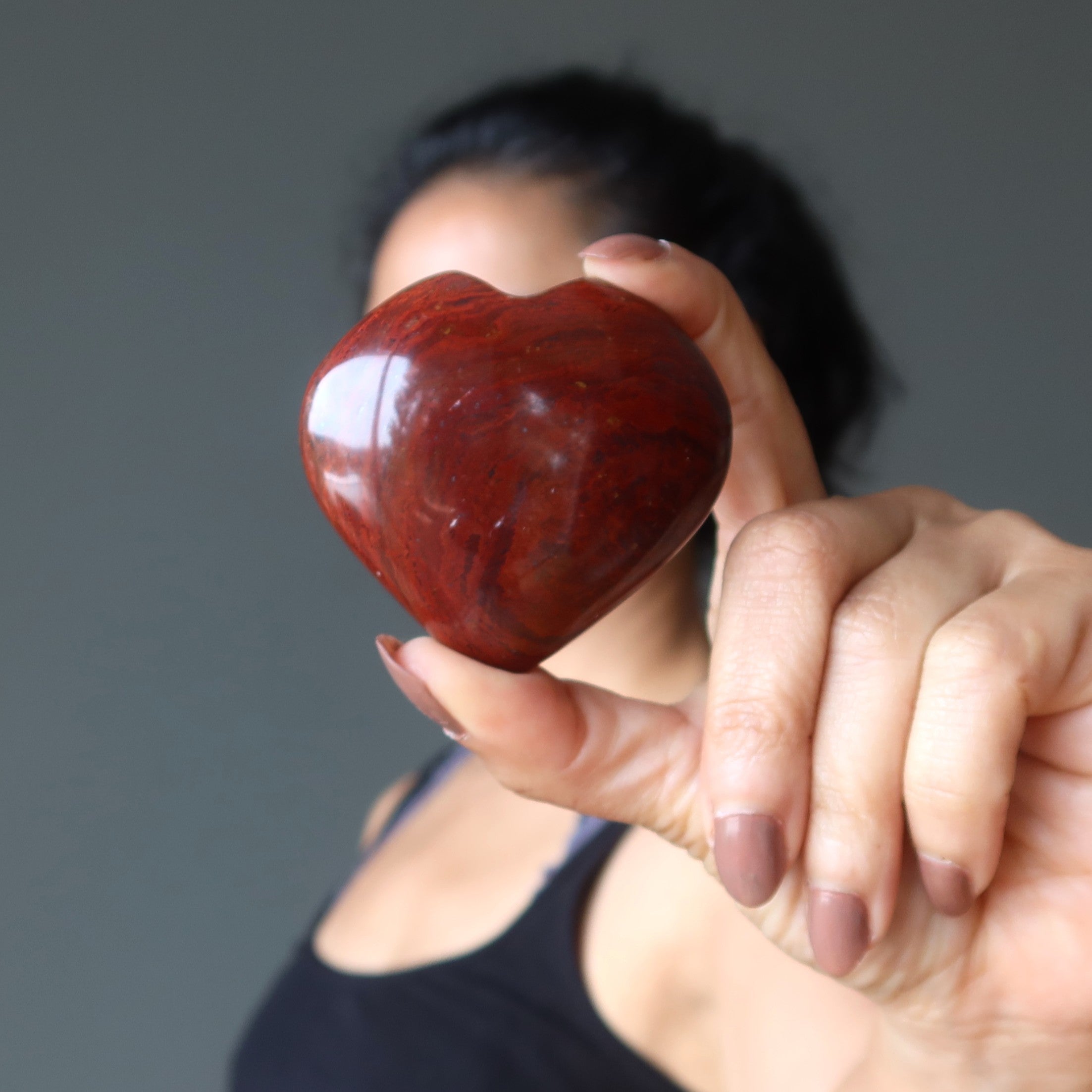 Roter Jaspis Herz Leidenschaft Heiße Liebe Kristall