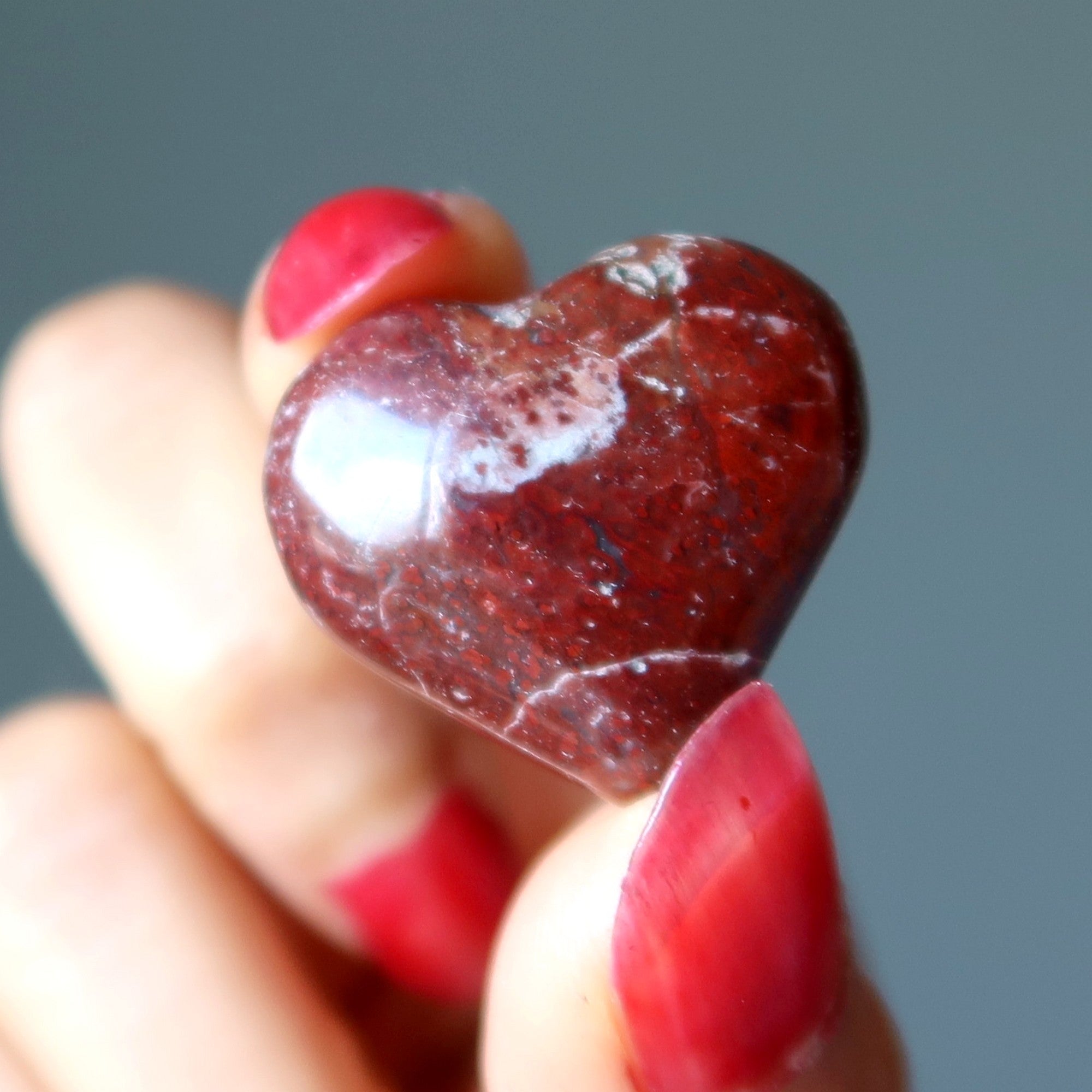 Roter Jaspis Herz Leidenschaft Heiße Liebe Kristall