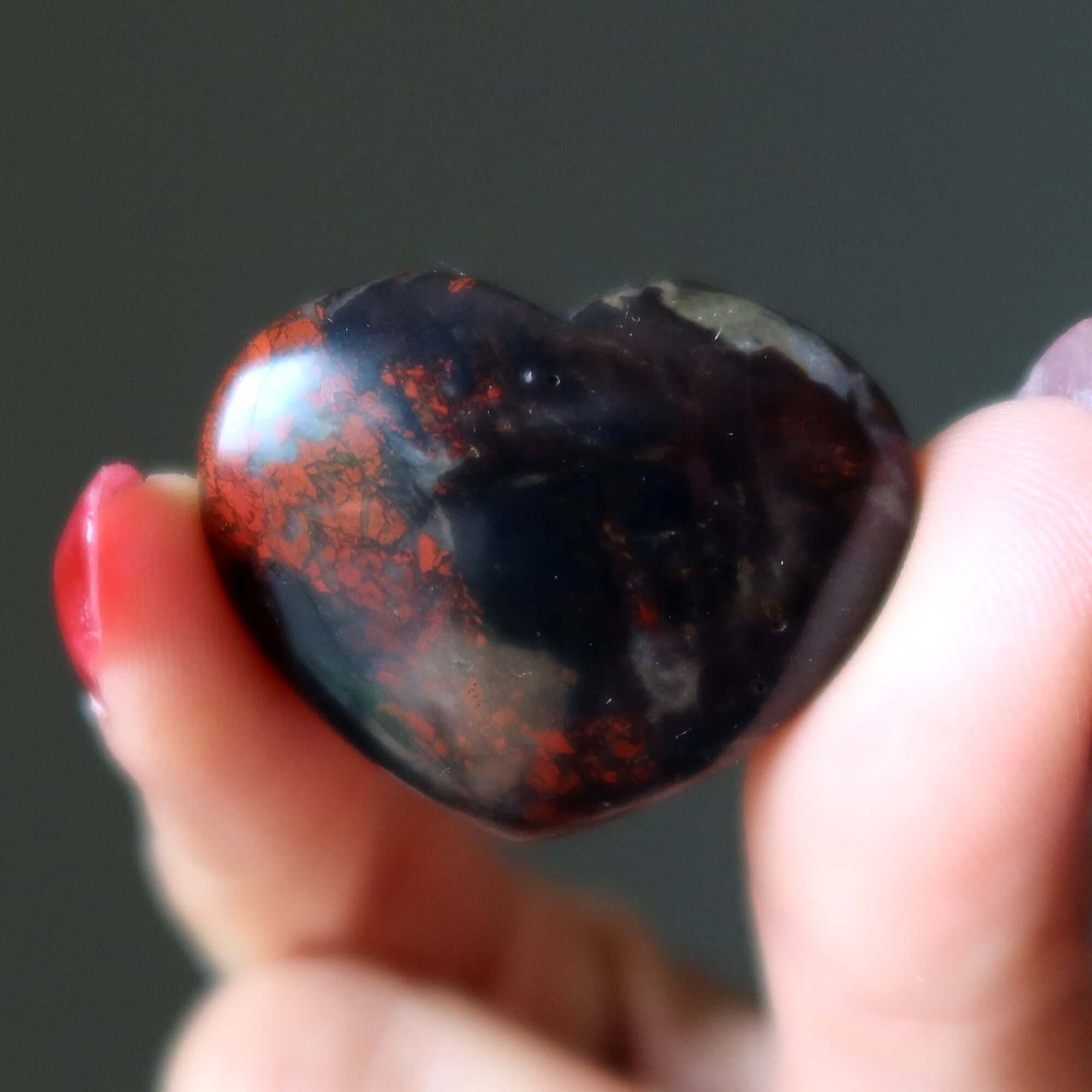 Red Jasper Heart Brecciated Beauty of Art