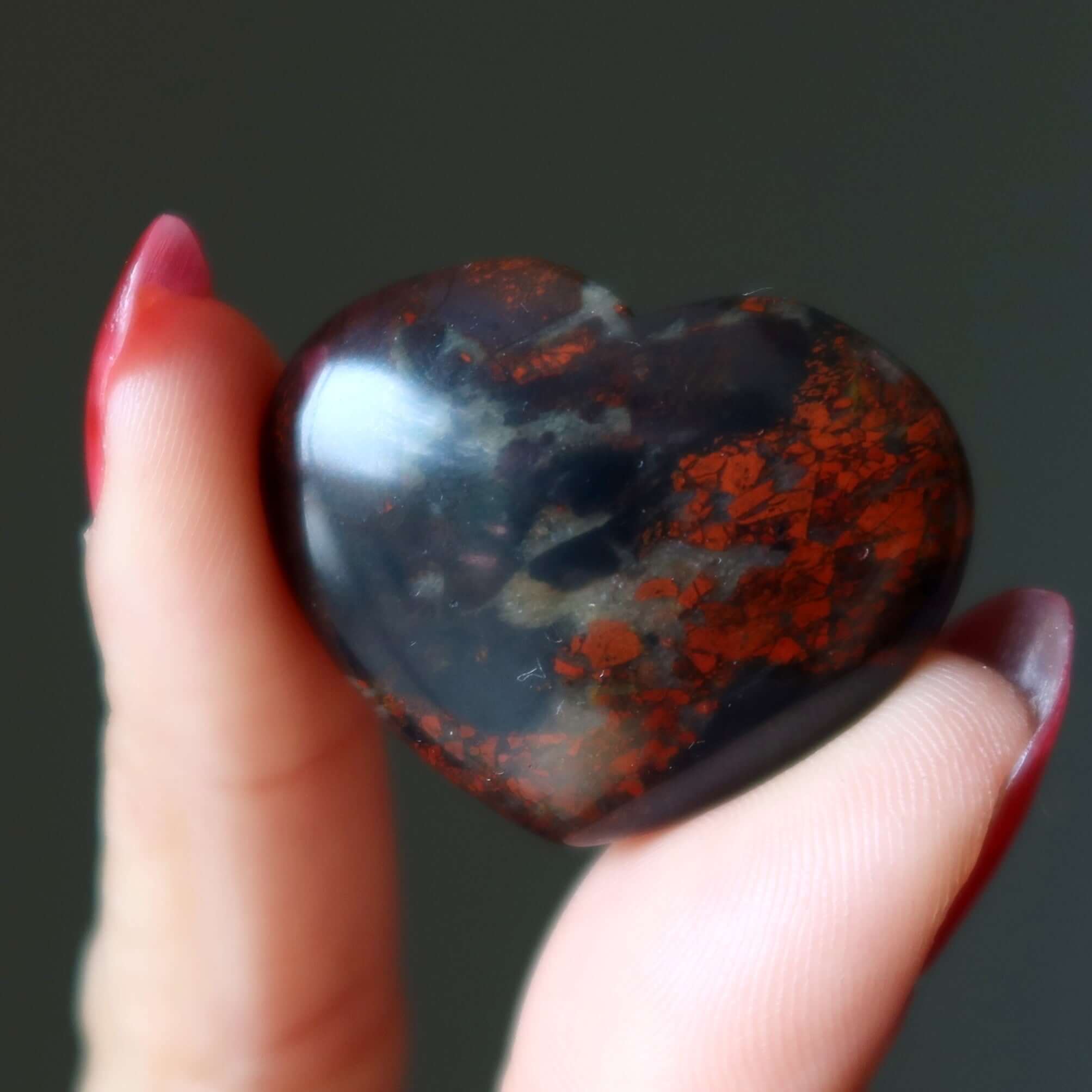 Red Jasper Heart Brecciated Beauty of Art
