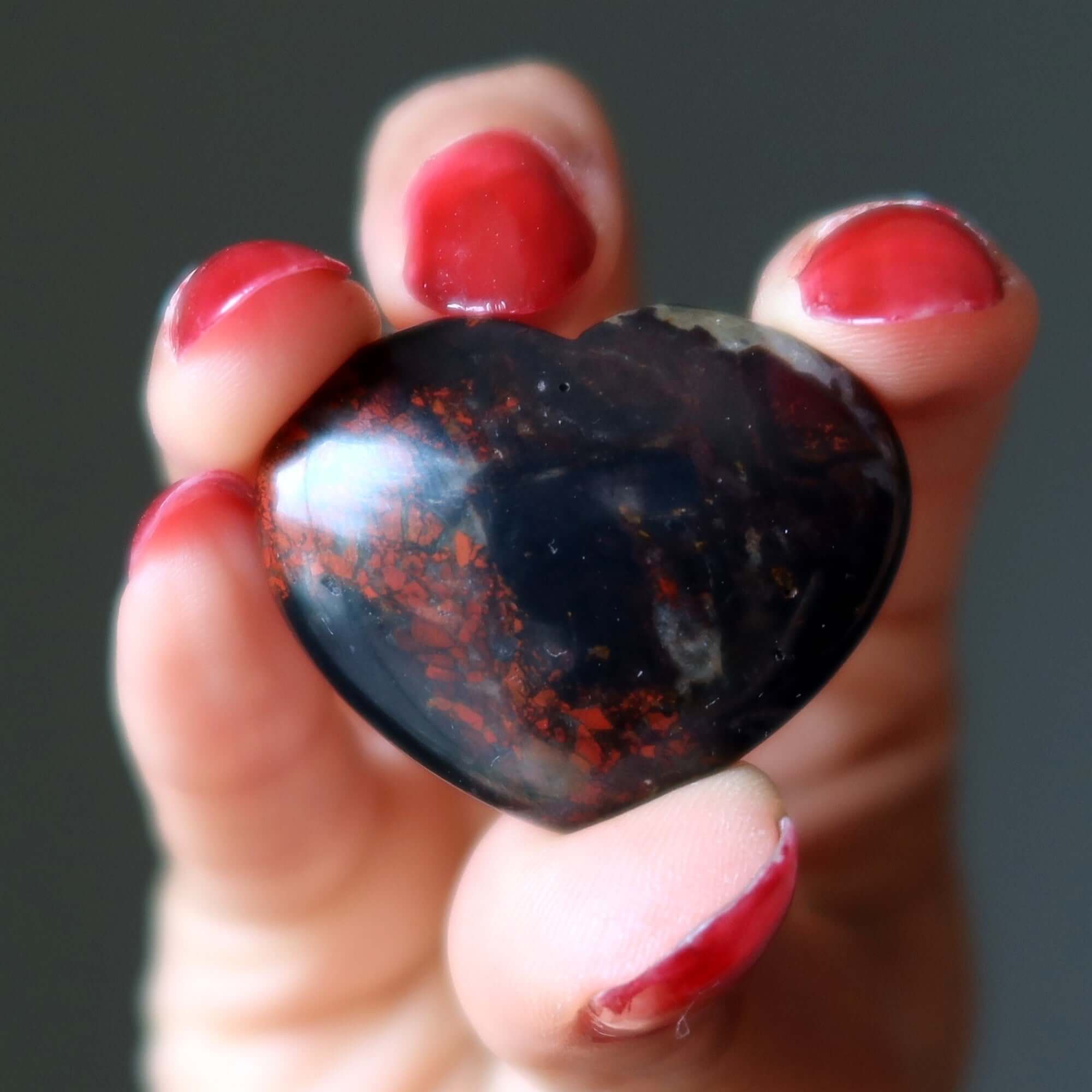 Red Jasper Heart Brecciated Beauty of Art