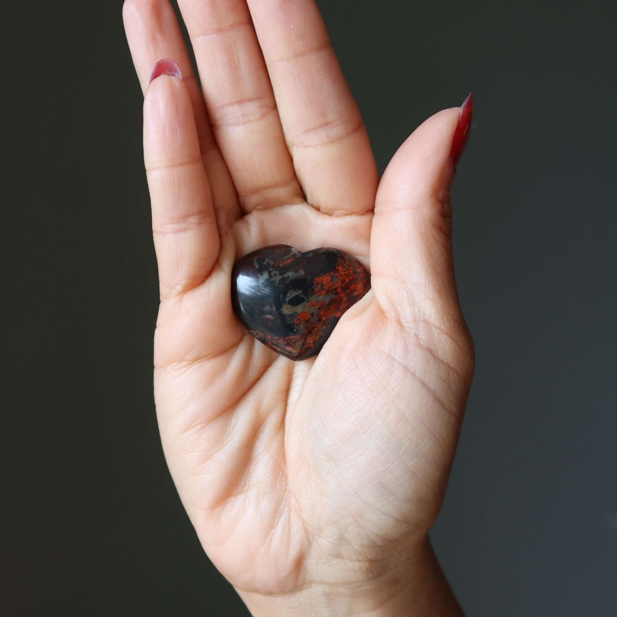 Red Jasper Heart Brecciated Beauty of Art