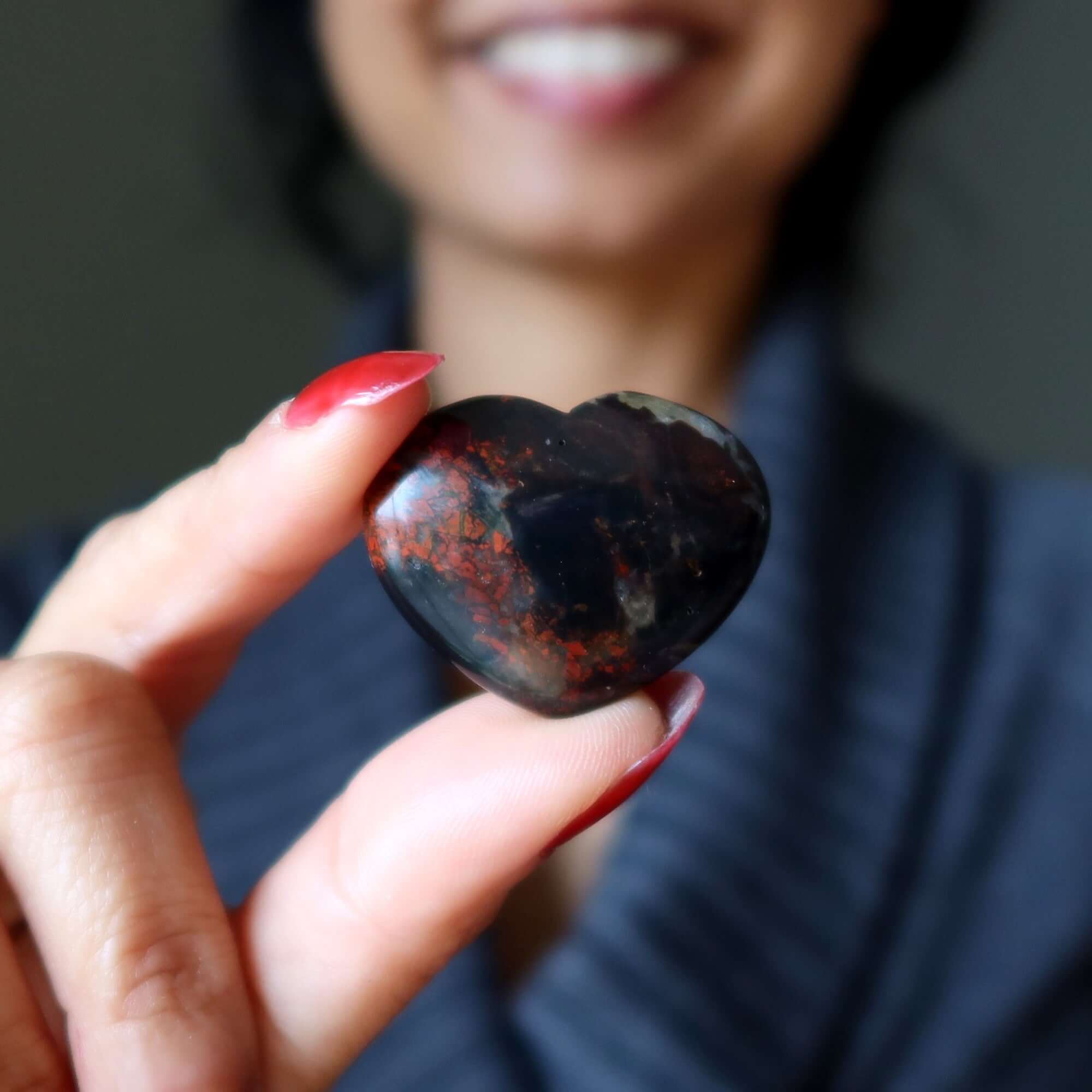 Red Jasper Heart Brecciated Beauty of Art