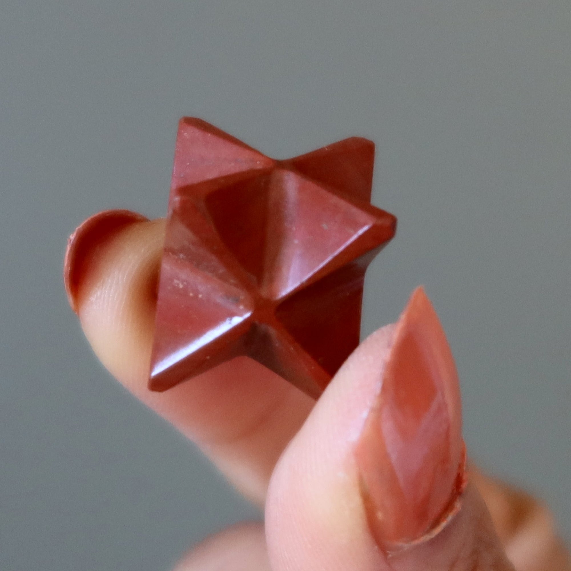 Roter Jaspis Merkaba Heiliger Stern Meditationsstein