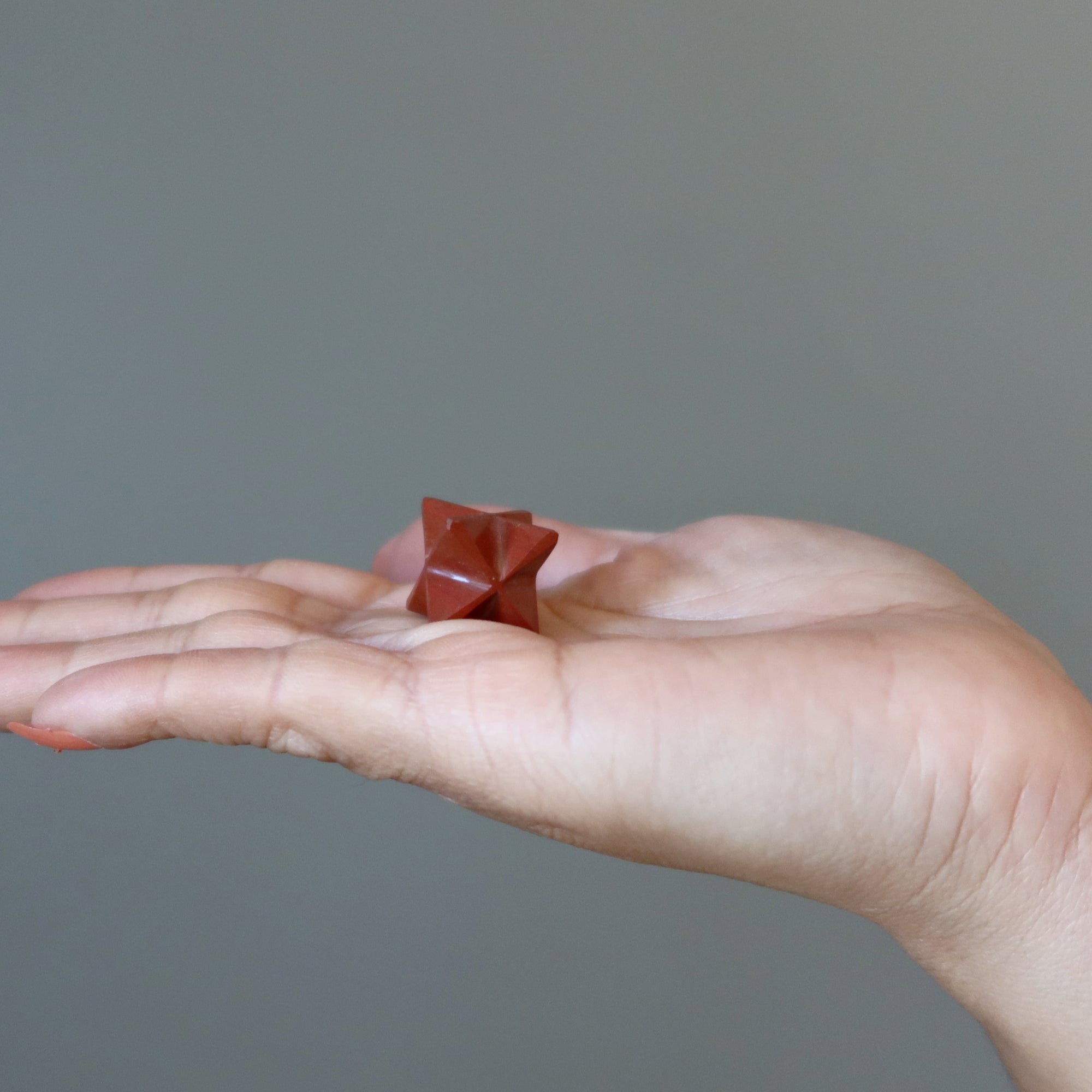 Roter Jaspis Merkaba Heiliger Stern Meditationsstein