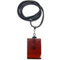 Red Jasper Necklace Protection Brick Stone Black Leather