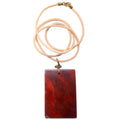 Red Jasper Necklace Door to Desires Stone Leather