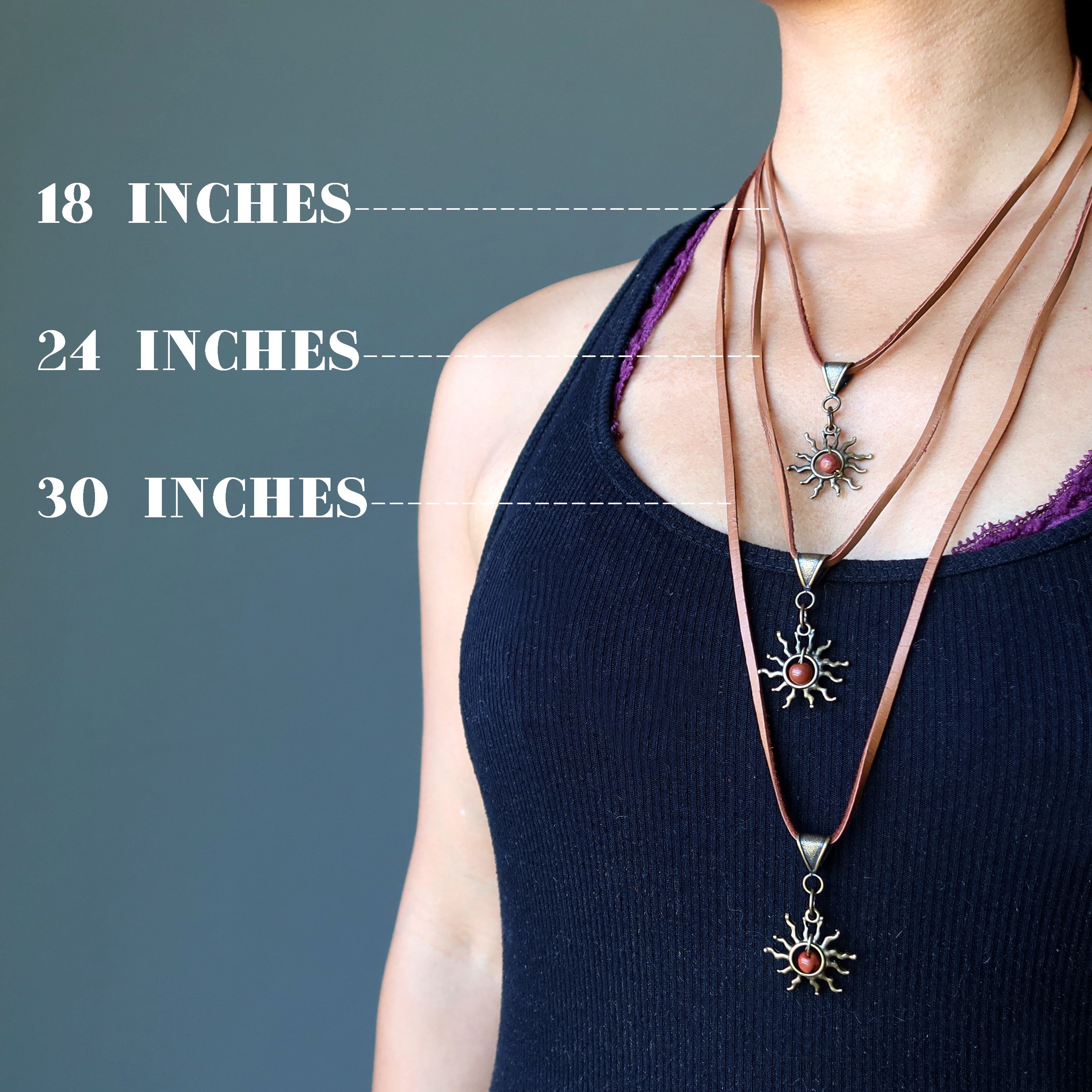Red Jasper Necklace Flaming Sun Empowerment Gemstone