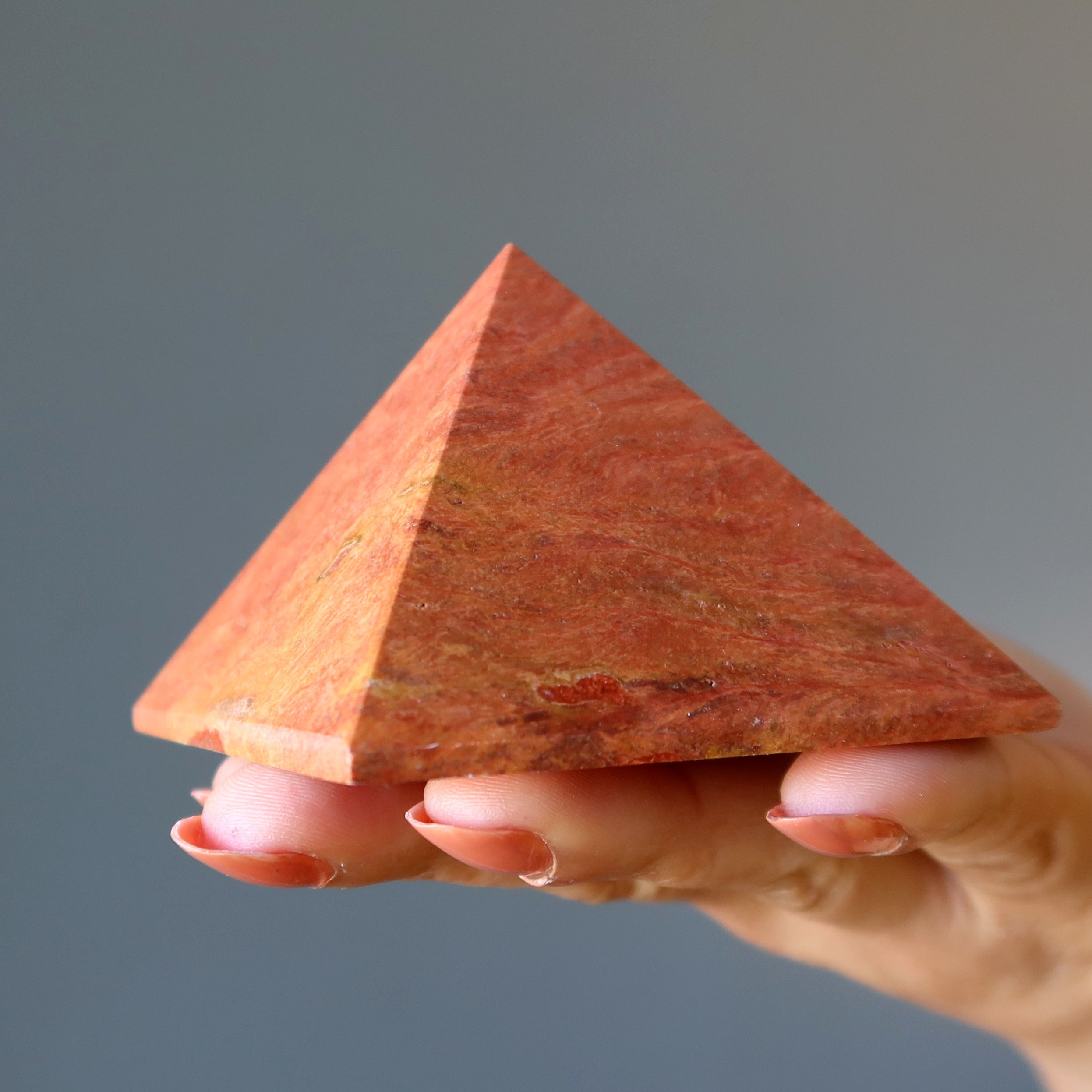 Red Jasper Pyramid Prometheus Fire God Crystal