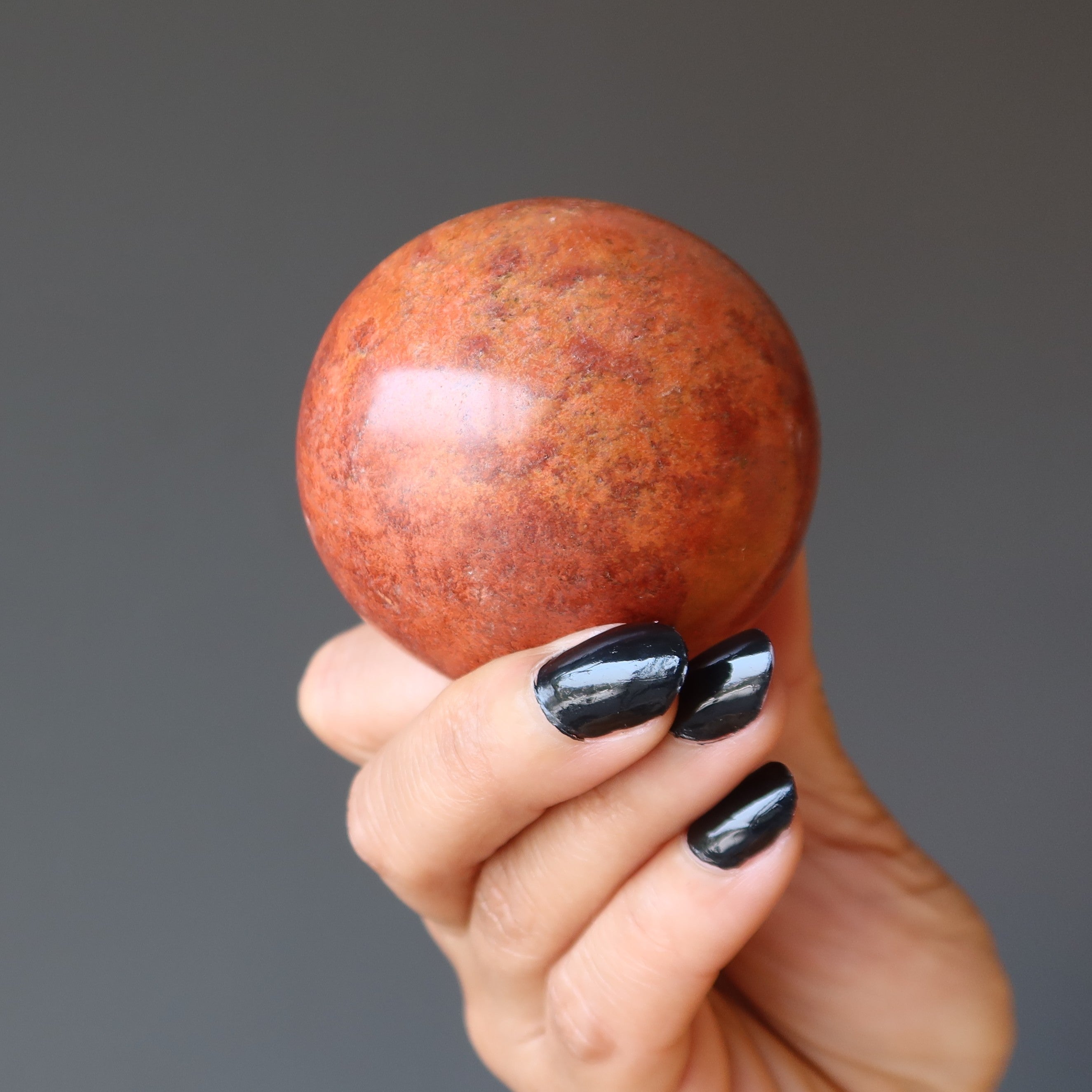 Red Jasper Sphere Fury of Mars Fire Crystal Ball