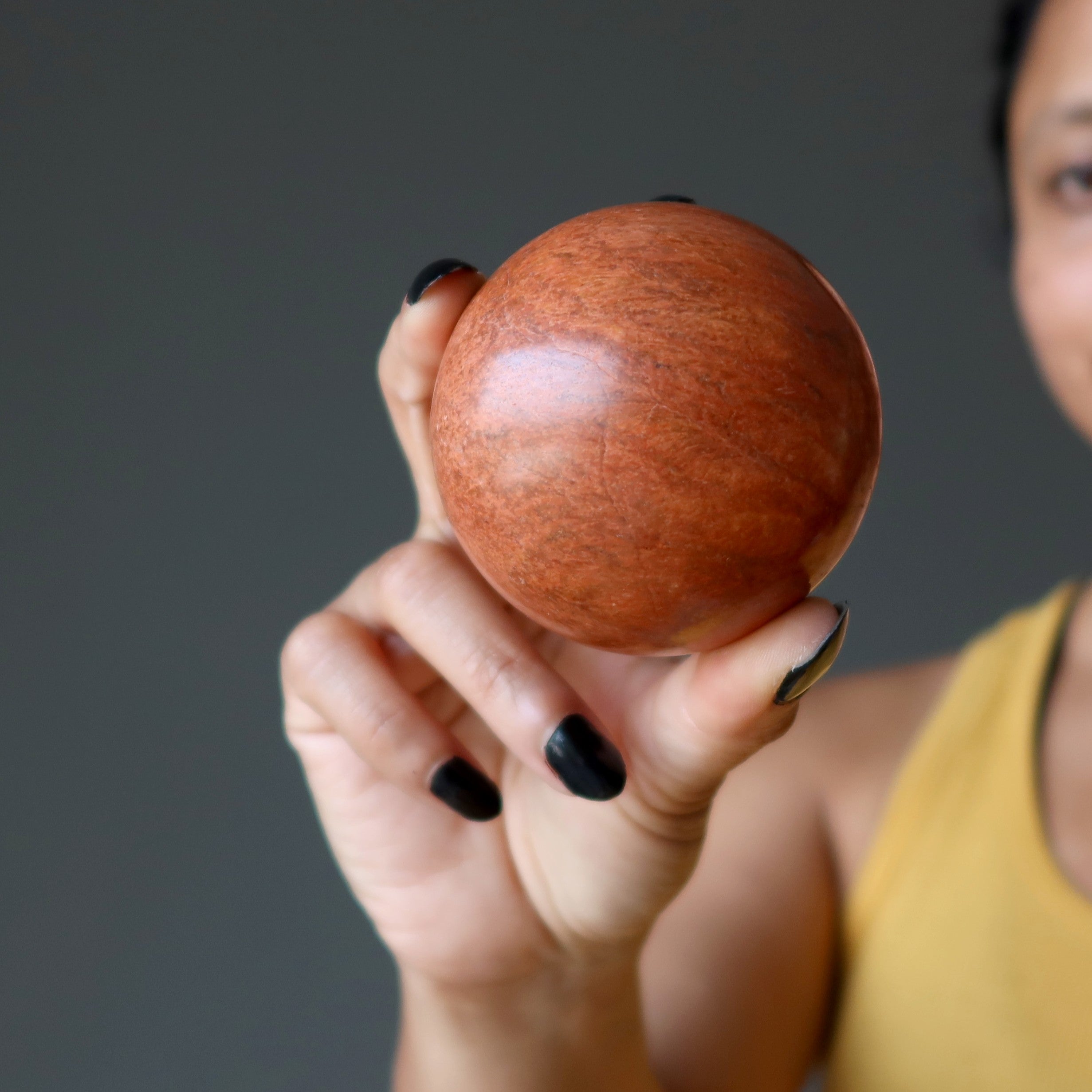 Red Jasper Sphere Fury of Mars Fire Crystal Ball