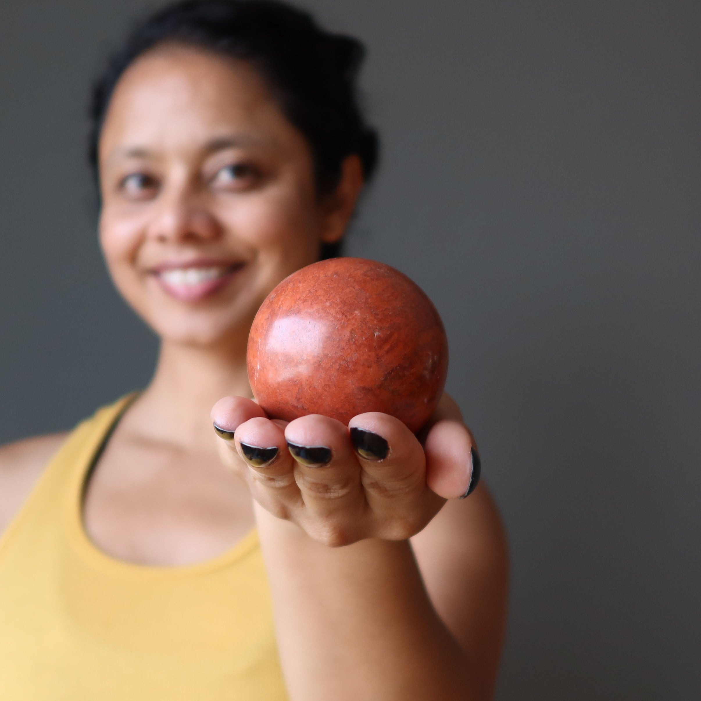Red Jasper Sphere Fury of Mars Fire Crystal Ball