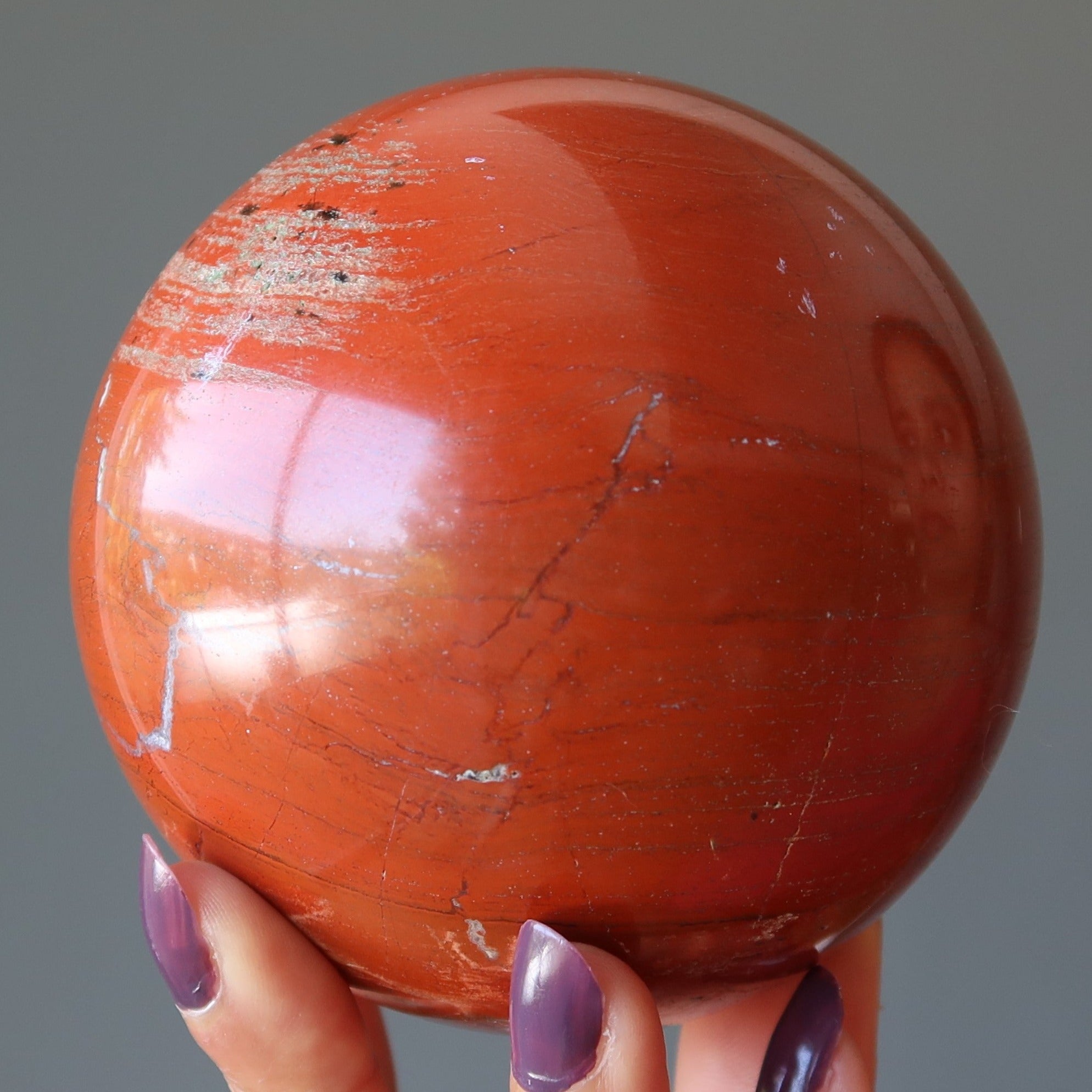 Red Jasper Sphere Fire and Desire Crystal Ball