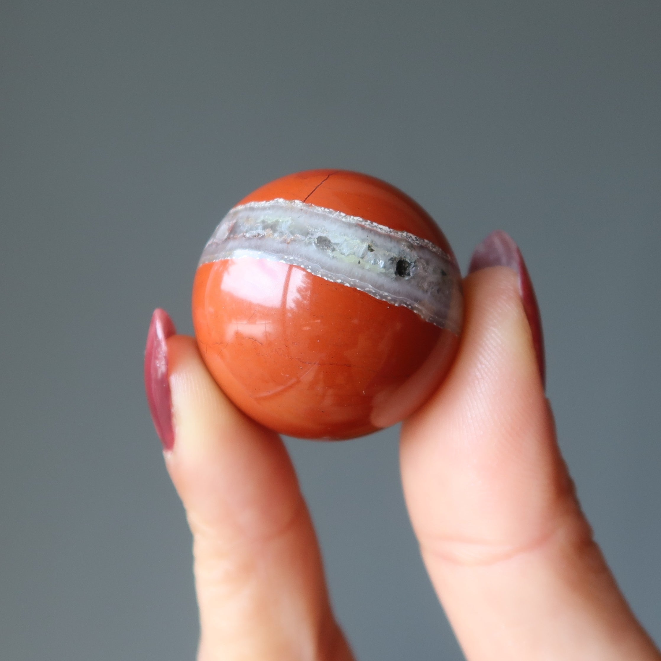 Red Jasper Sphere Fire and Desire Crystal Ball