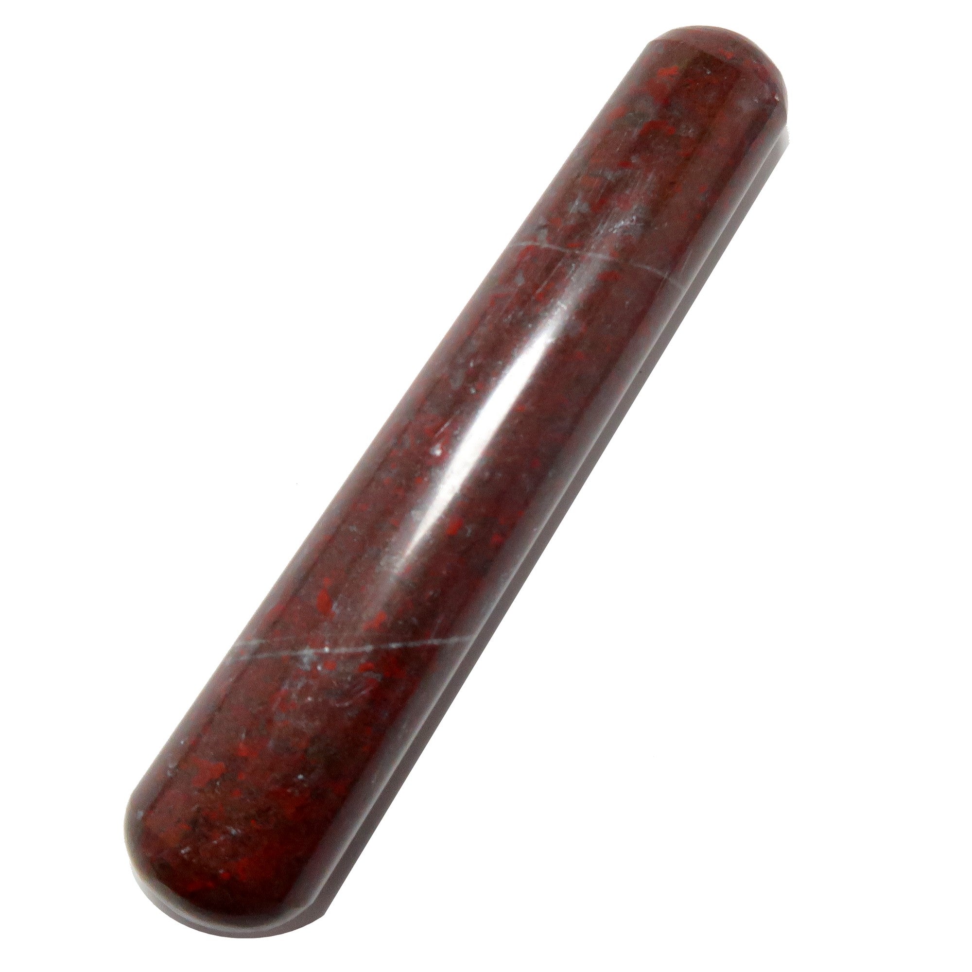 Rotjaspis Massagestab Kundalini-Stein