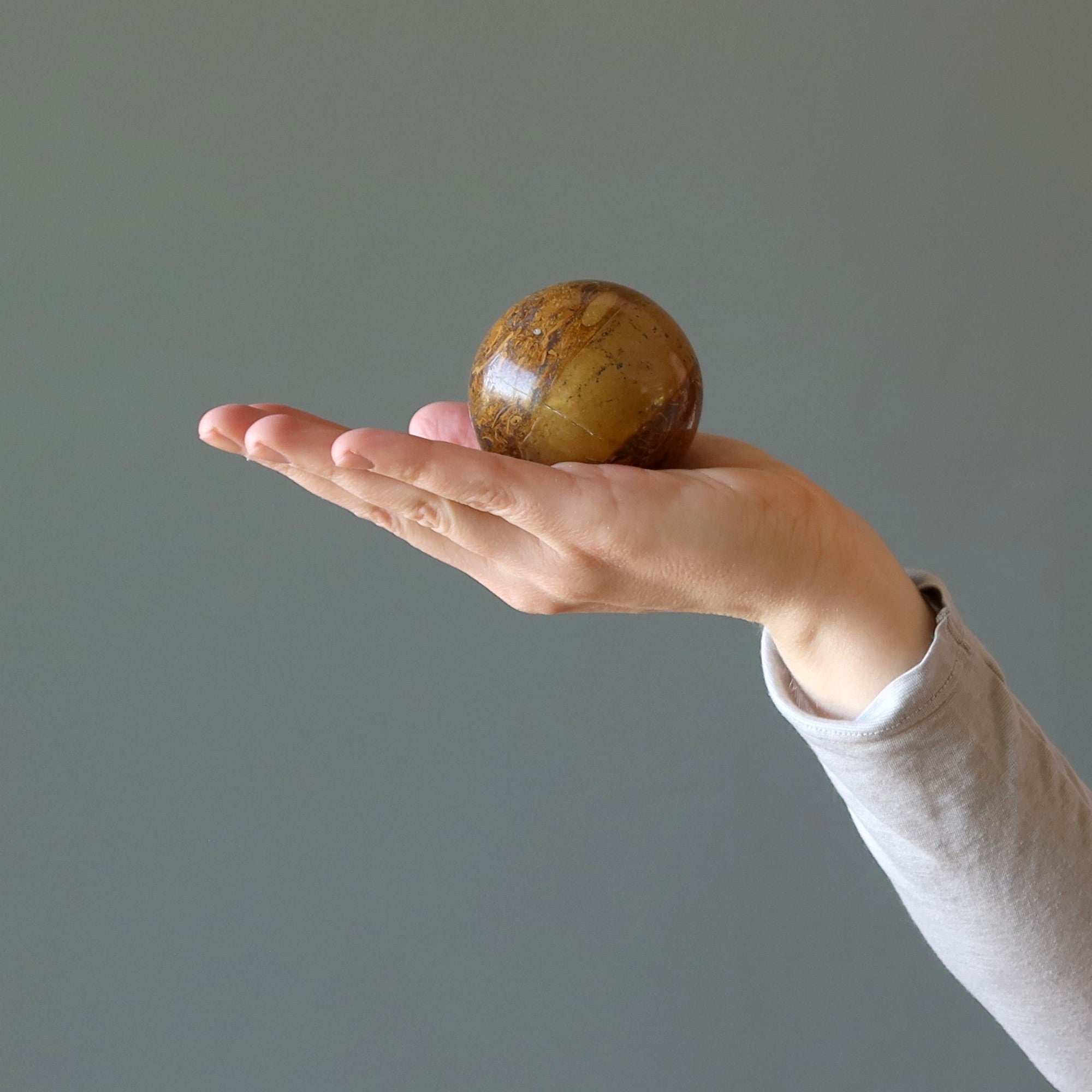 Calligraphy Jasper Sphere Miriam Script Stone Crystal Ball