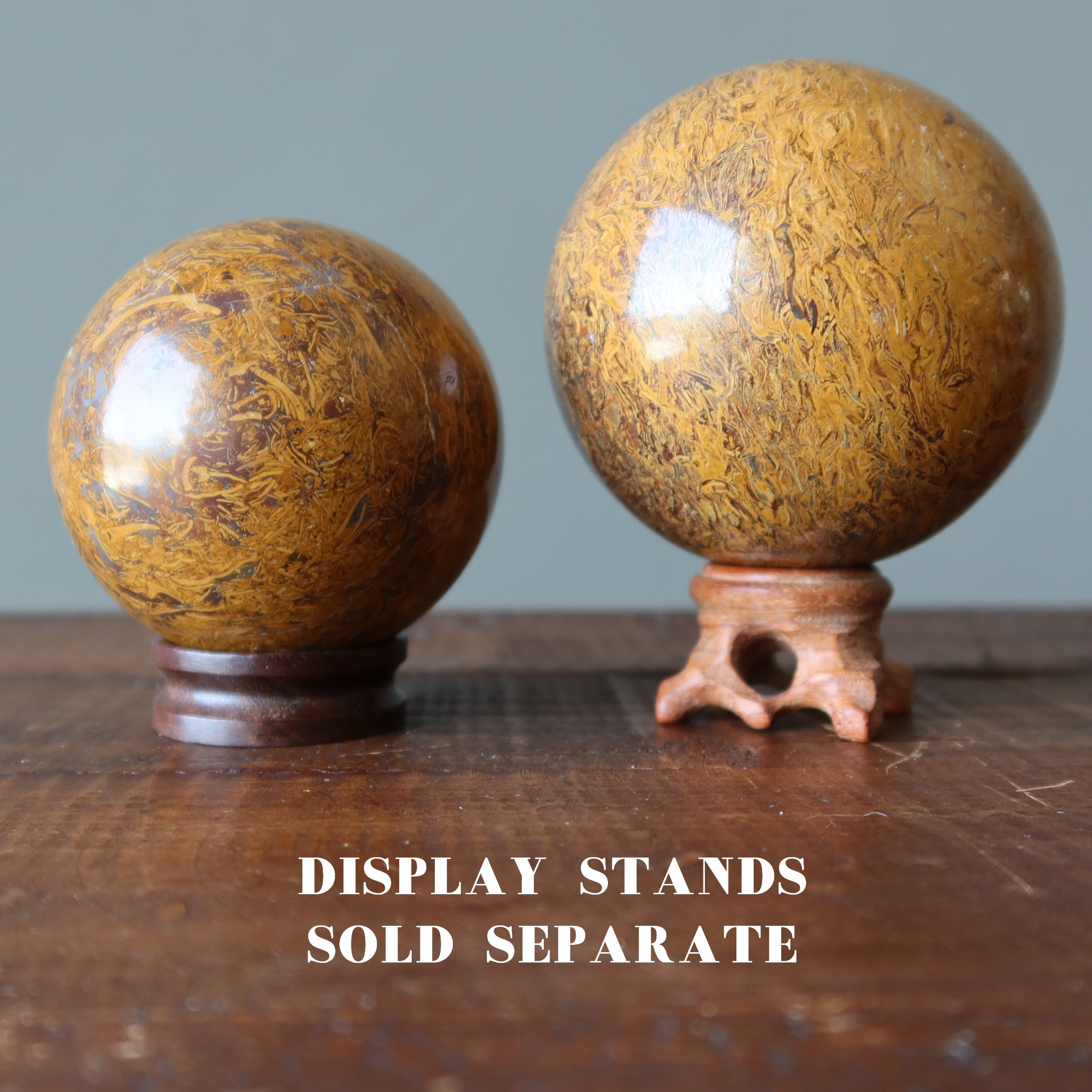 Calligraphy Jasper Sphere Miriam Script Stone Crystal Ball