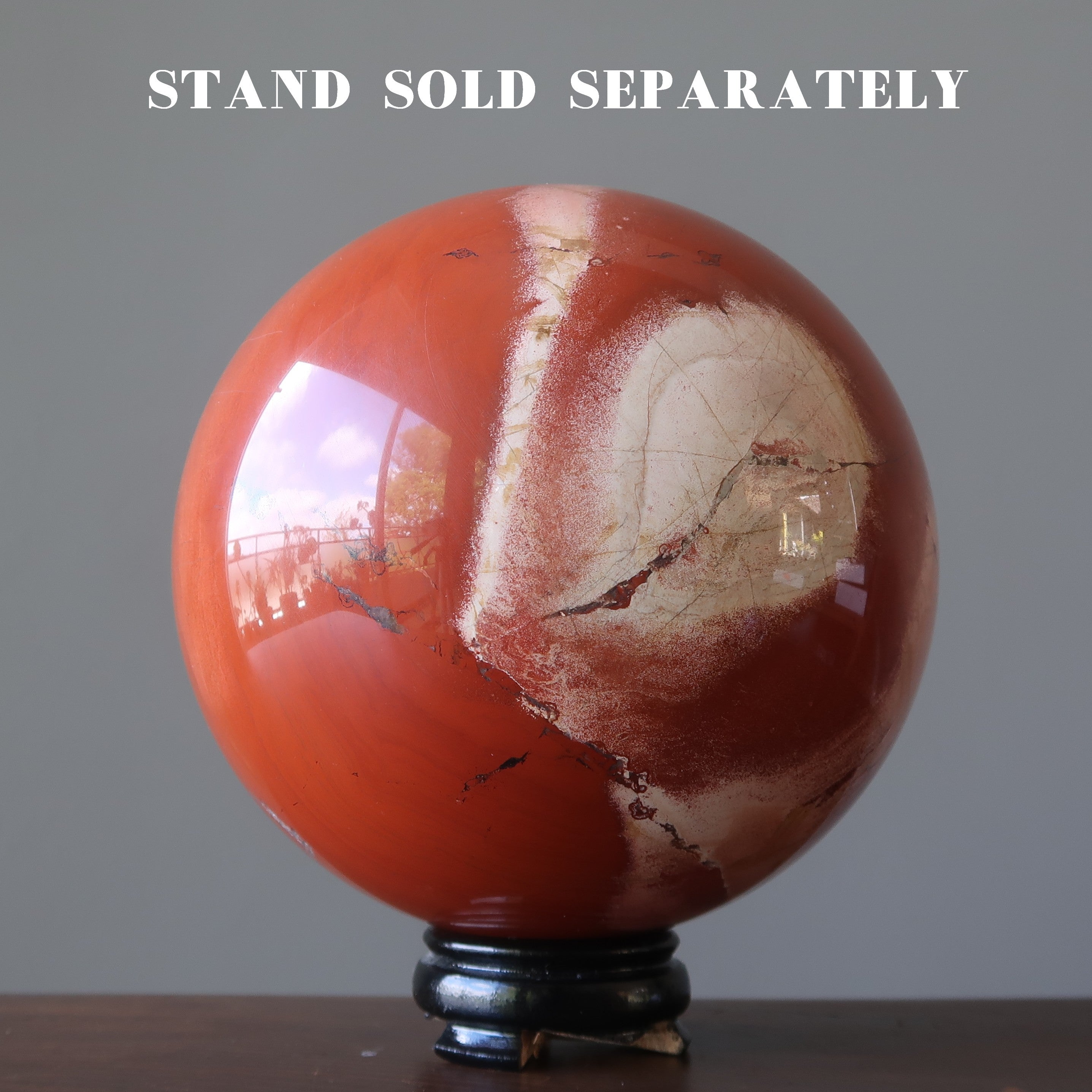 Red Jasper Sphere Fire and Desire Crystal Ball